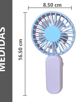 Potente Mini Ventilador portátil 1 velocidad