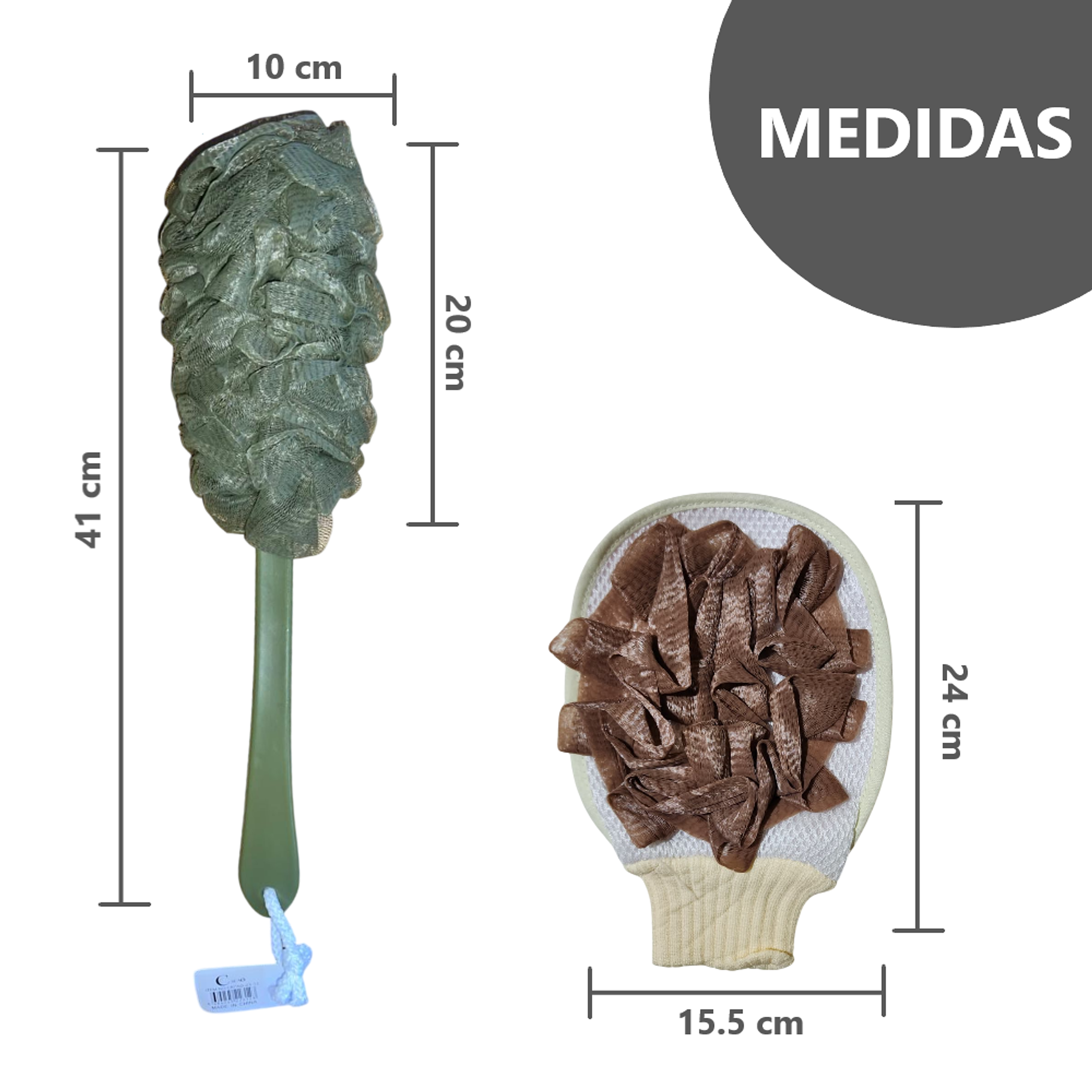 Esponja para baño y guante 2