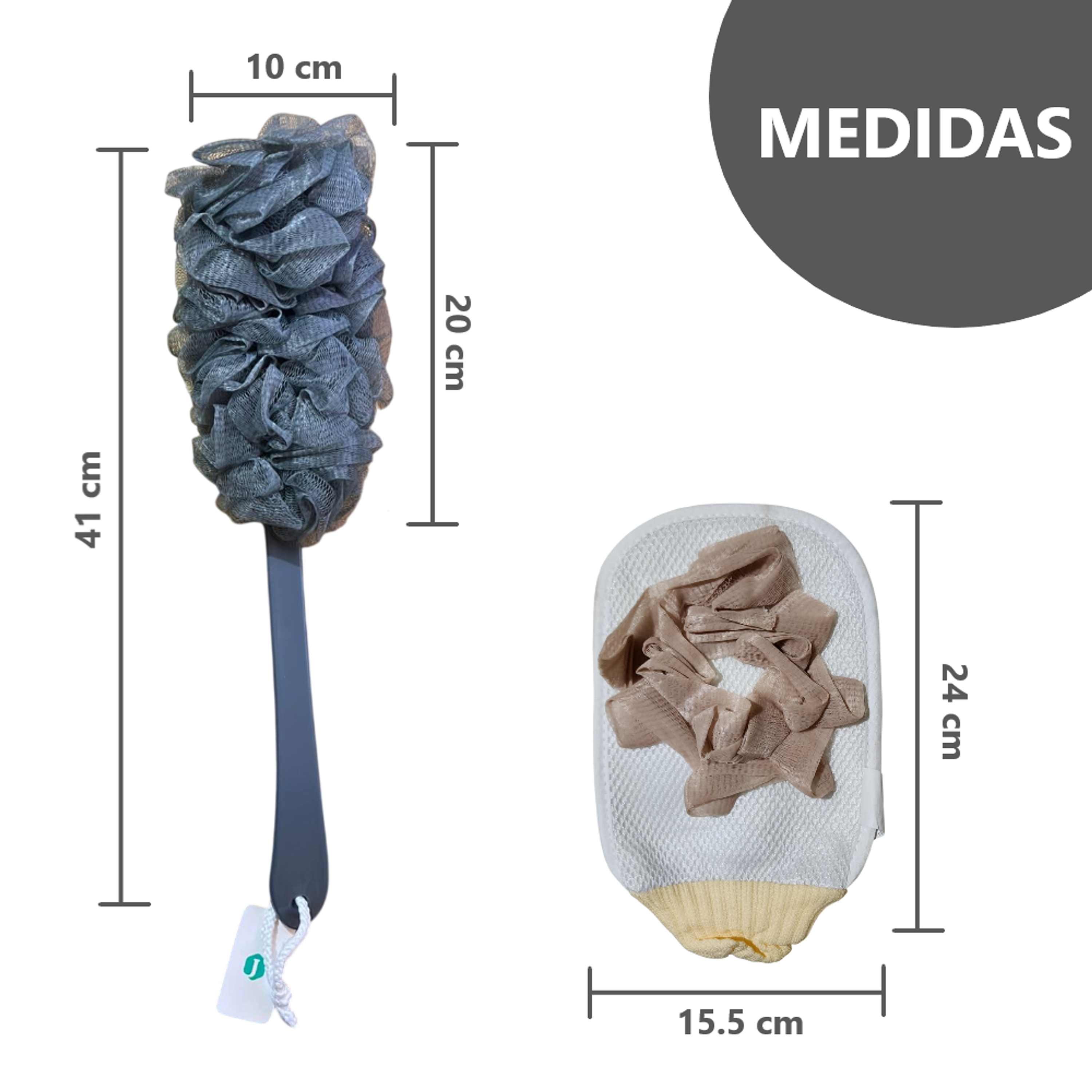 Esponja para baño y guante 7