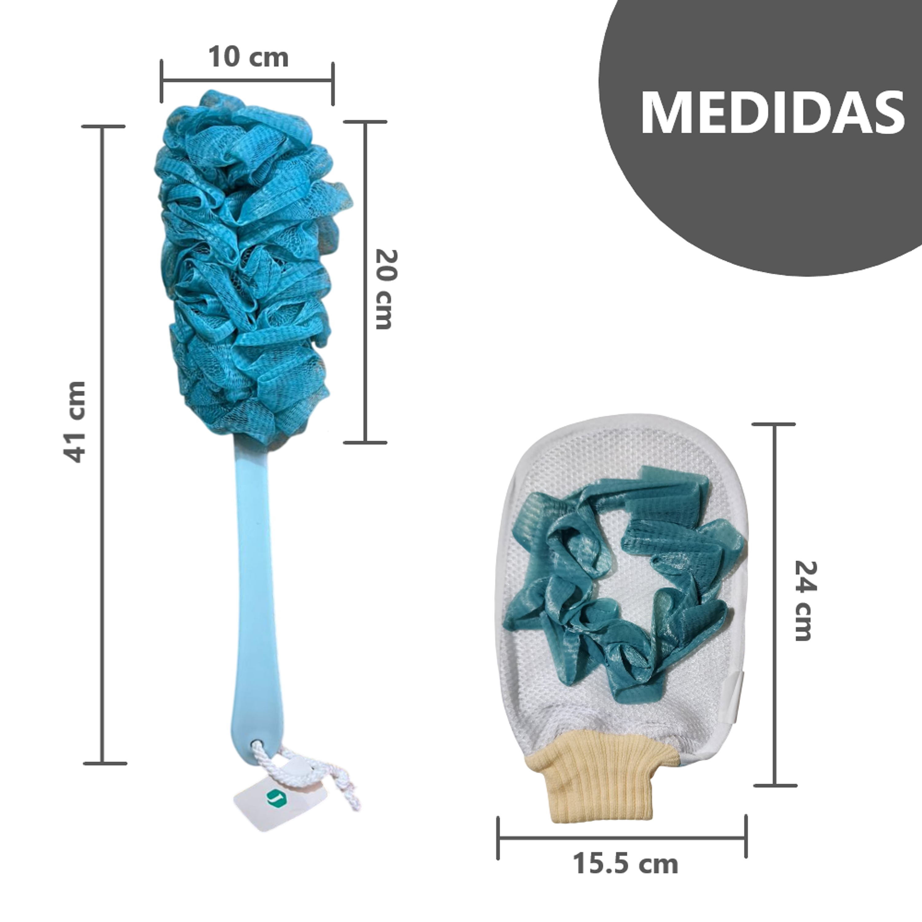 Esponja para baño y guante 14