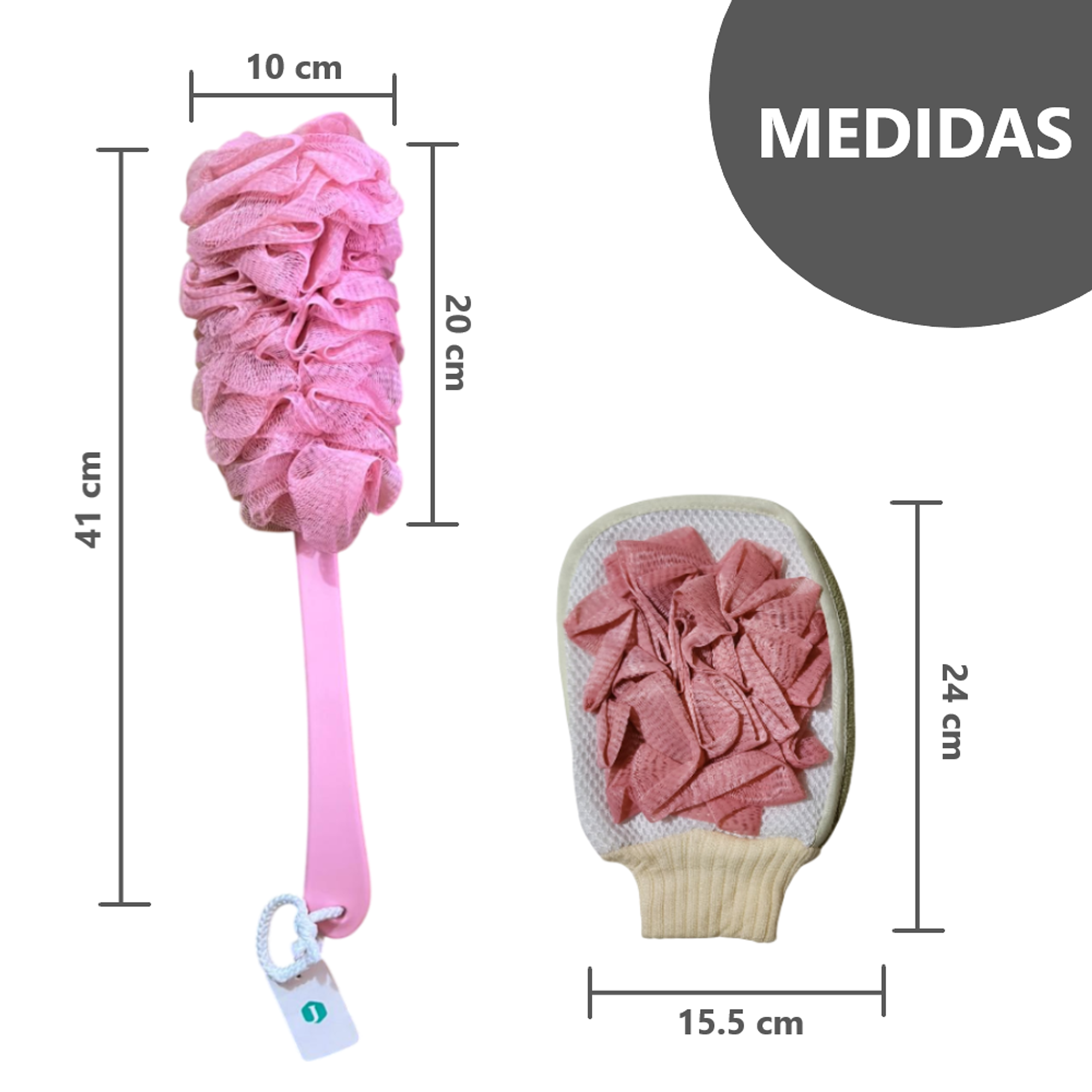 Esponja para baño y guante 26