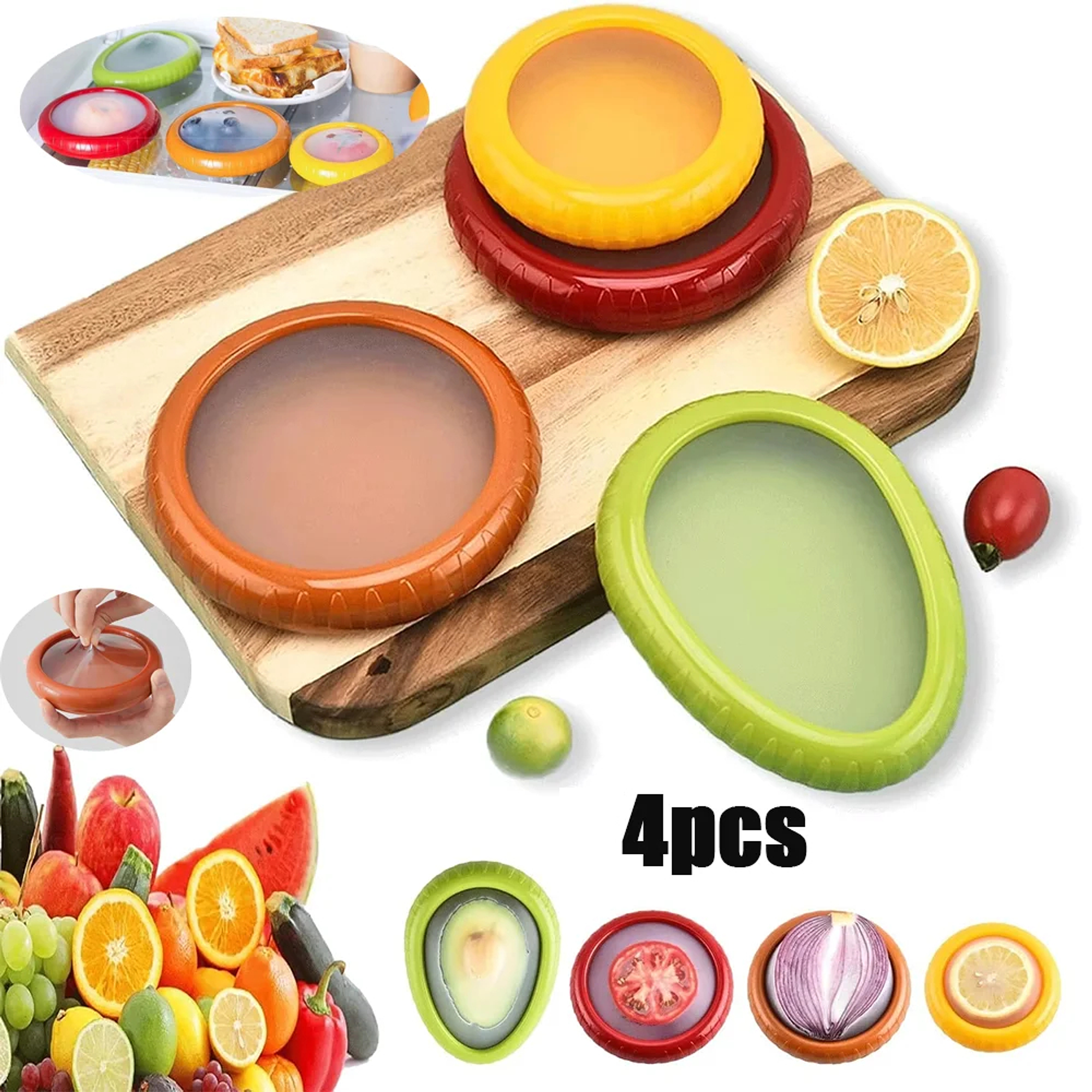 Pack x4 Contenedor Fresh Stretch para Alimentos 2