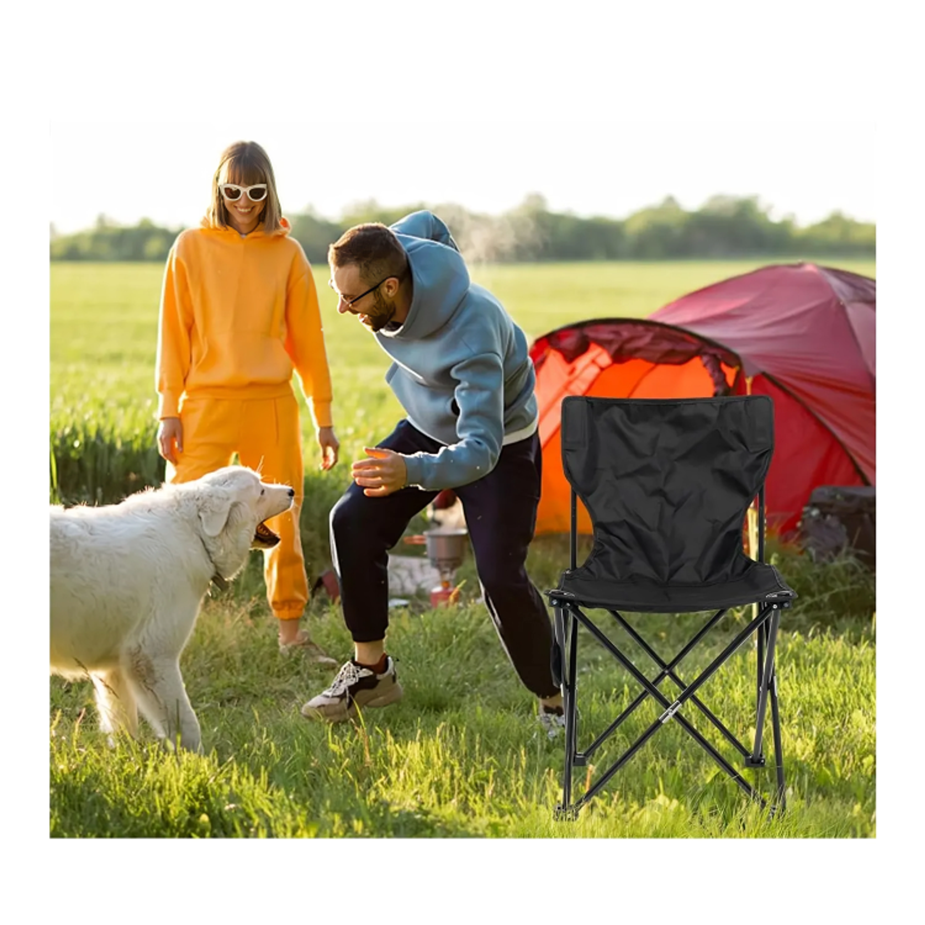 Silla de Camping Compacta Plegable con bolsa 6