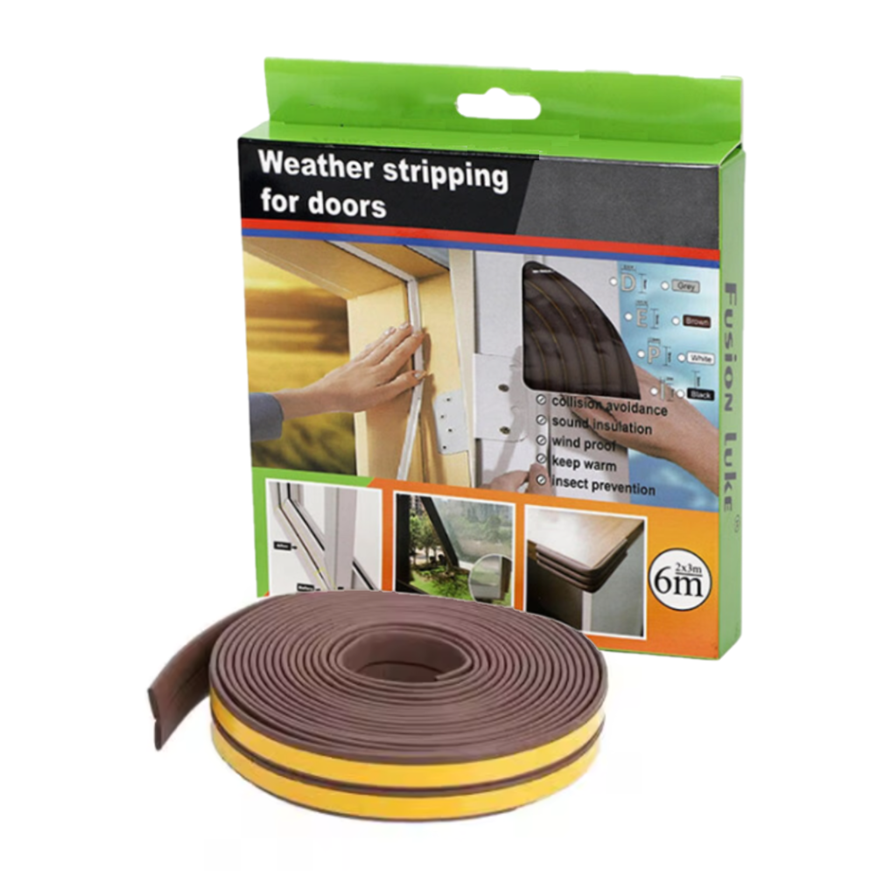 Burlete Adhesivo Para Puertas y Ventanas 6m 4