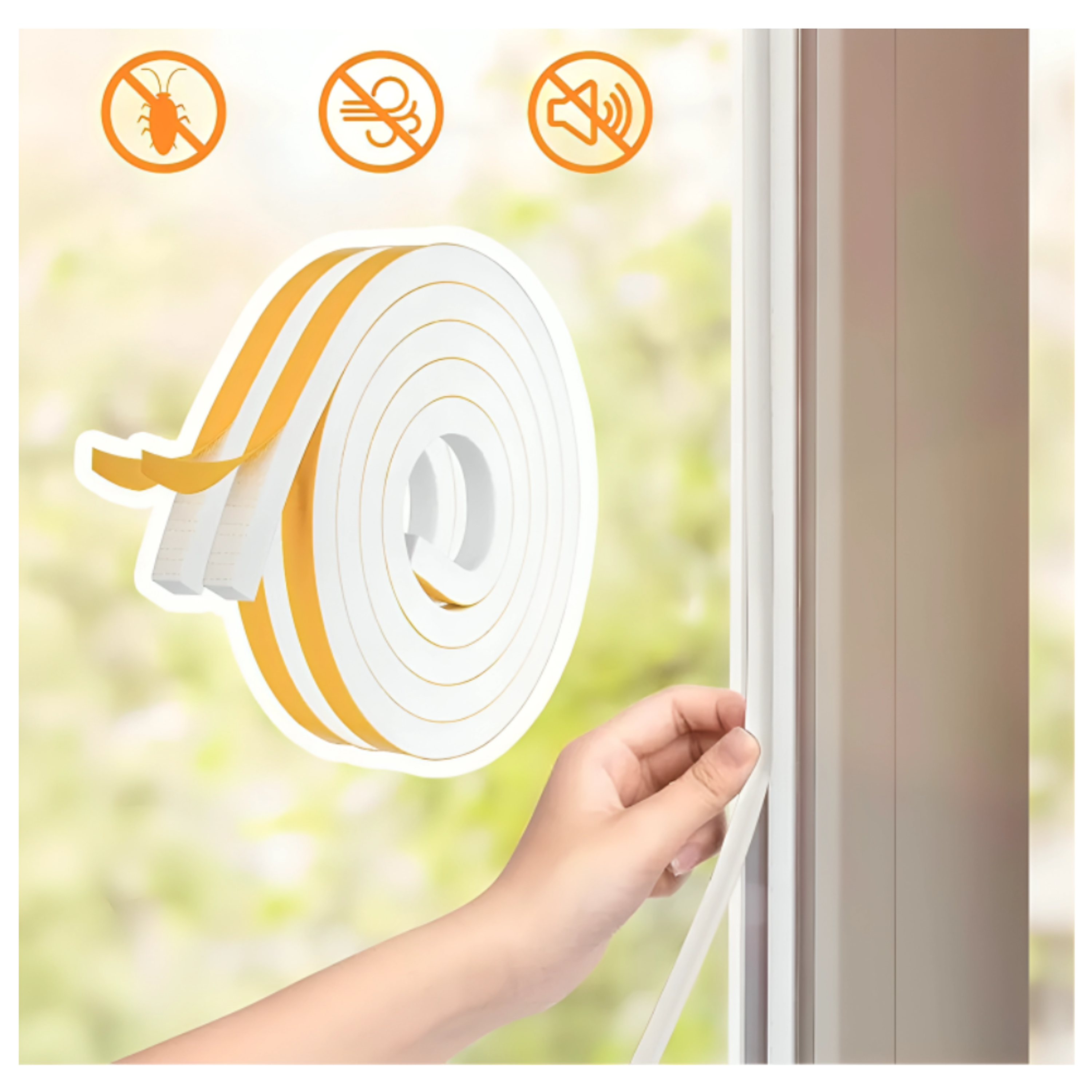 Burlete Adhesivo Para Puertas y Ventanas 6m 10