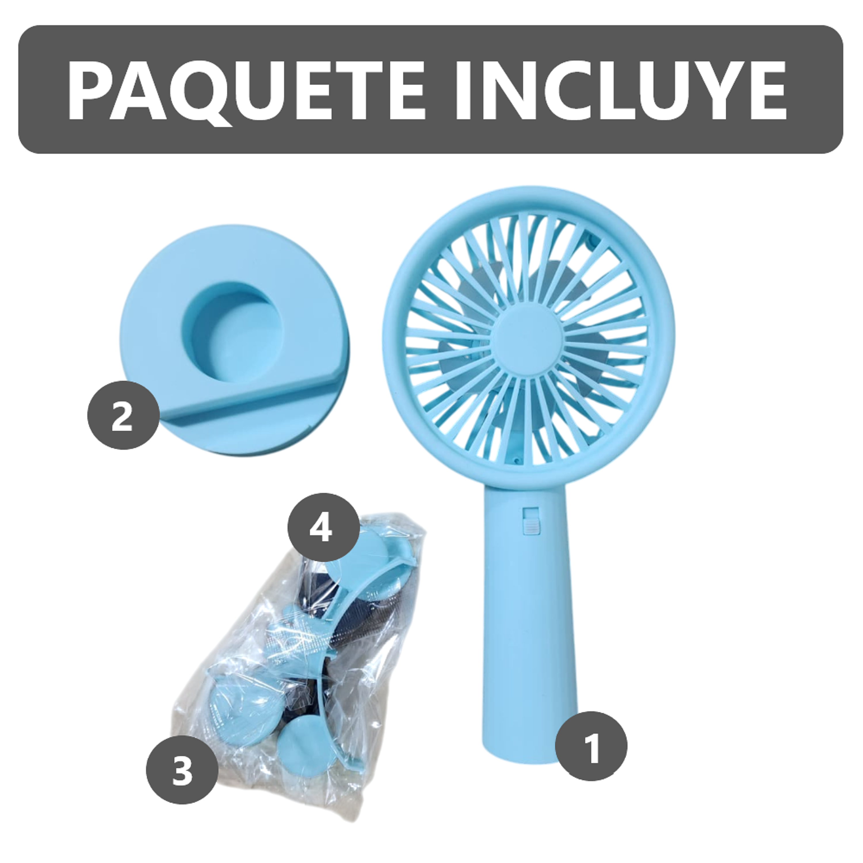 Potente Ventilador portátil 1 velocidad  8