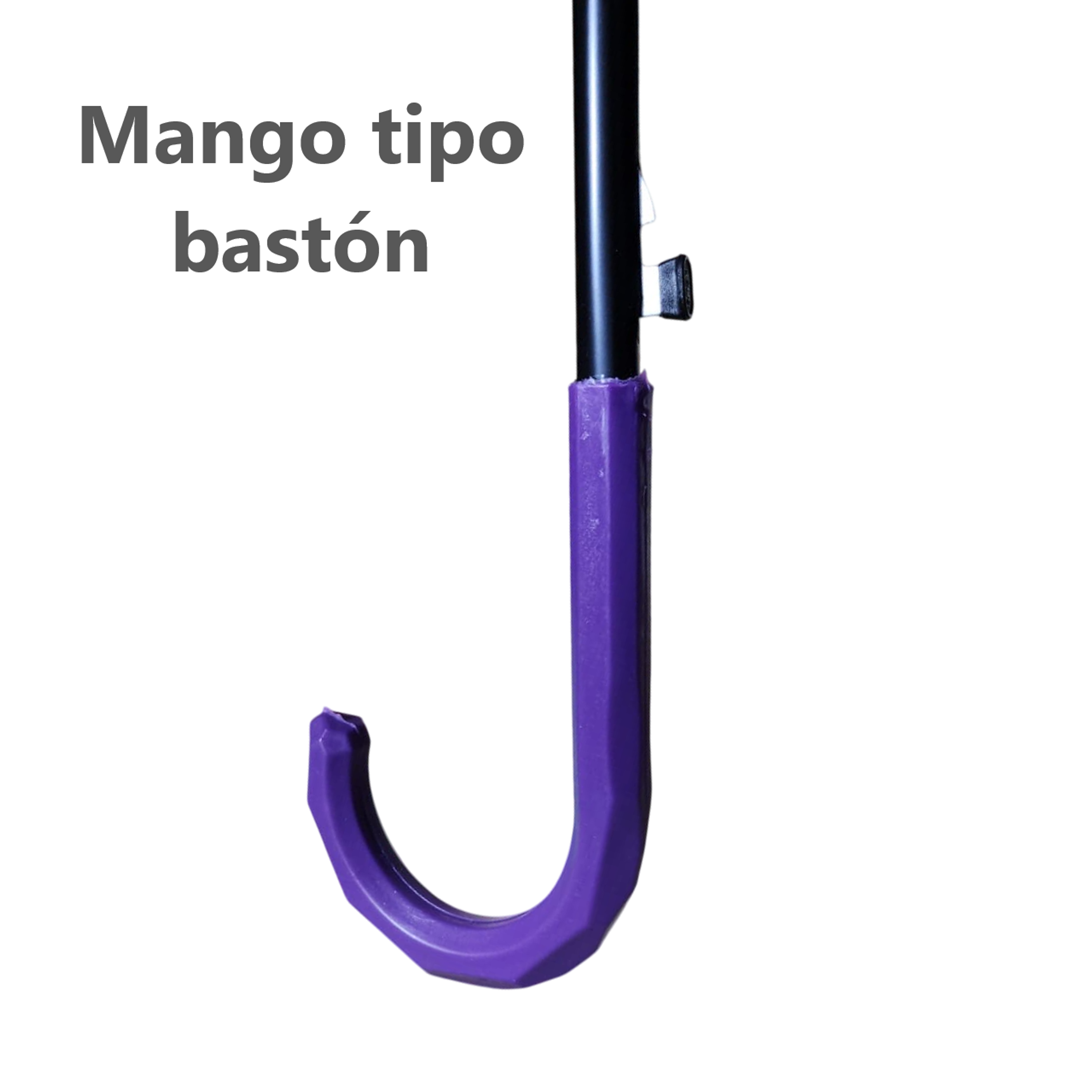 Sombrilla de mano grande con mango tipo bastón  4