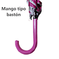 Sombrilla de mano grande con mango tipo bastón  - Miniatura 7