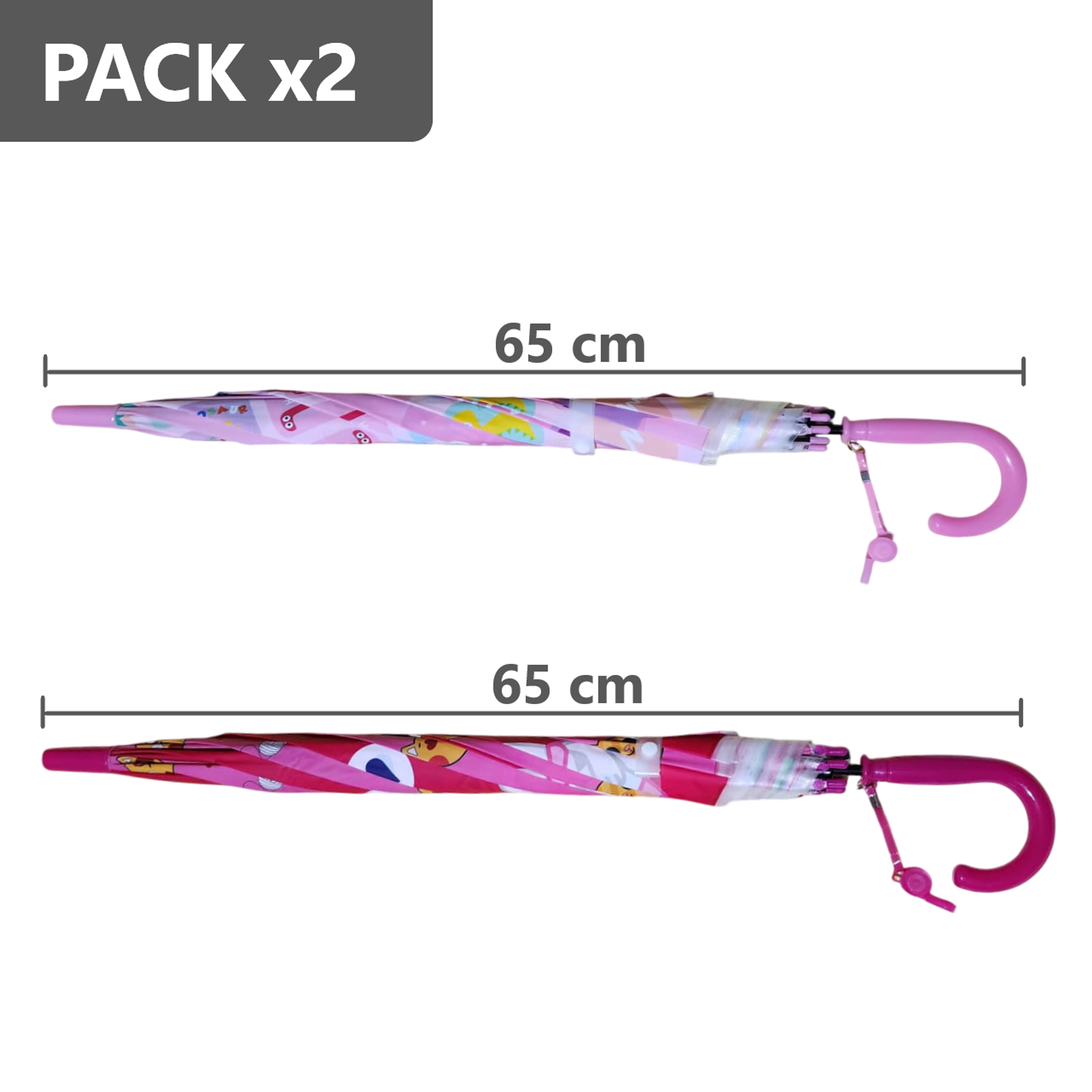 Pack x2 Sombrillas Paraguas para niños  21