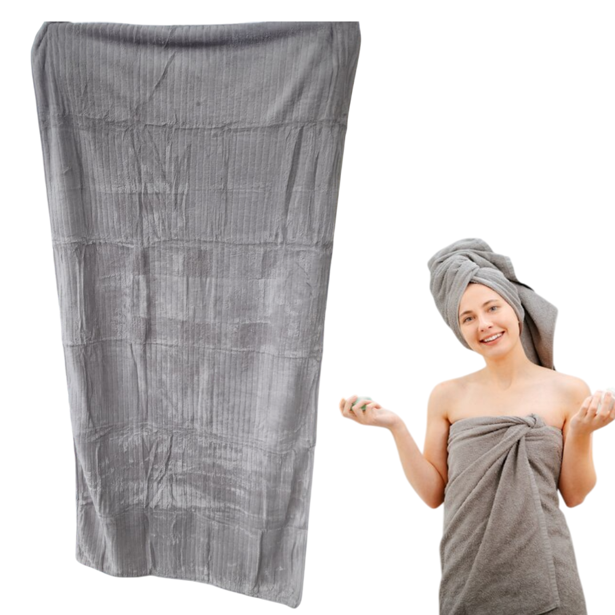 Toalla de cuerpo Suave Rosado Oscuro - 140x70cm 5