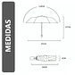 Sombrilla PARAGUAS Portátil Semiautomático con Filtro UV - Miniatura 12