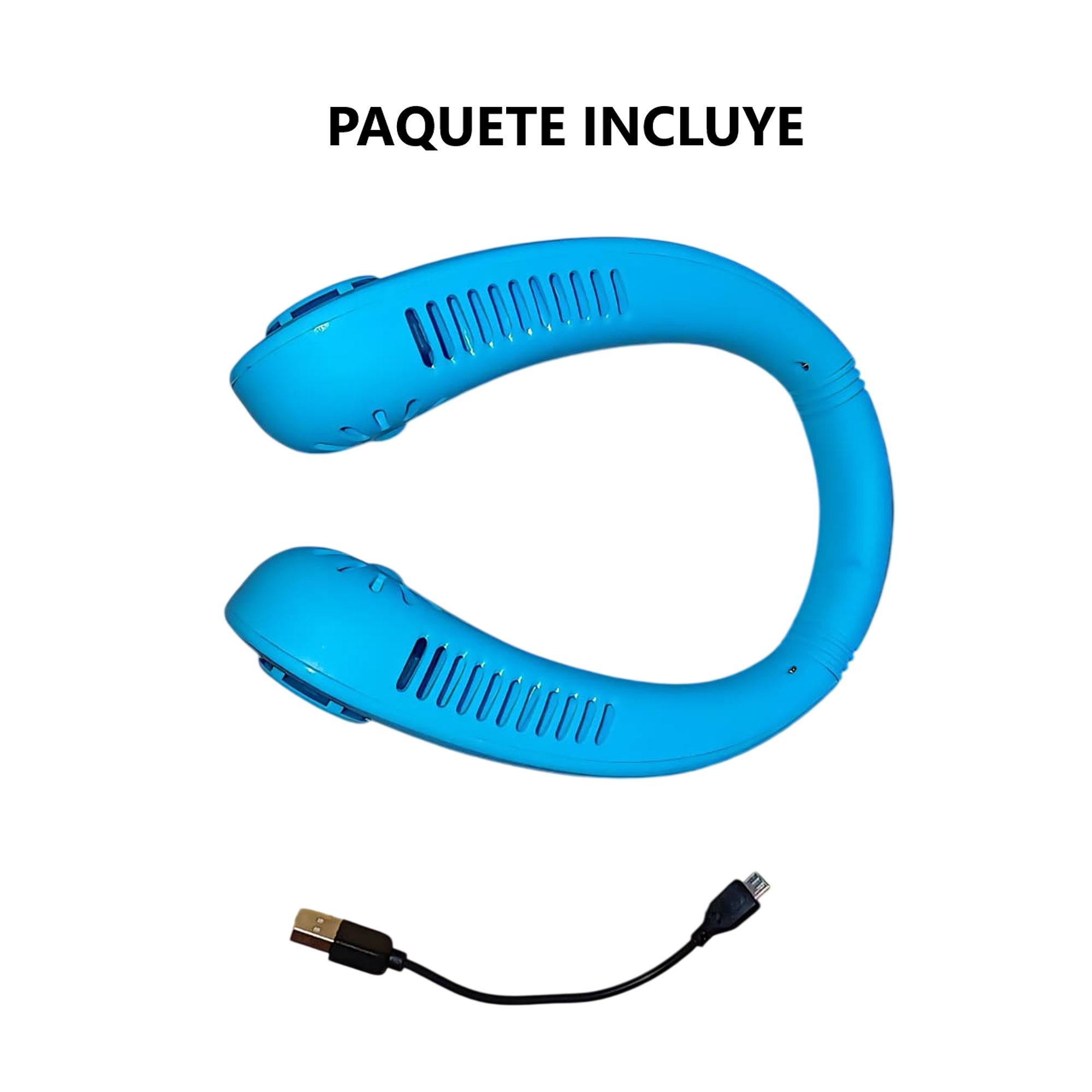 Ventilador de Cuello Portátil USB- Recargable, 3 Velocidades 8
