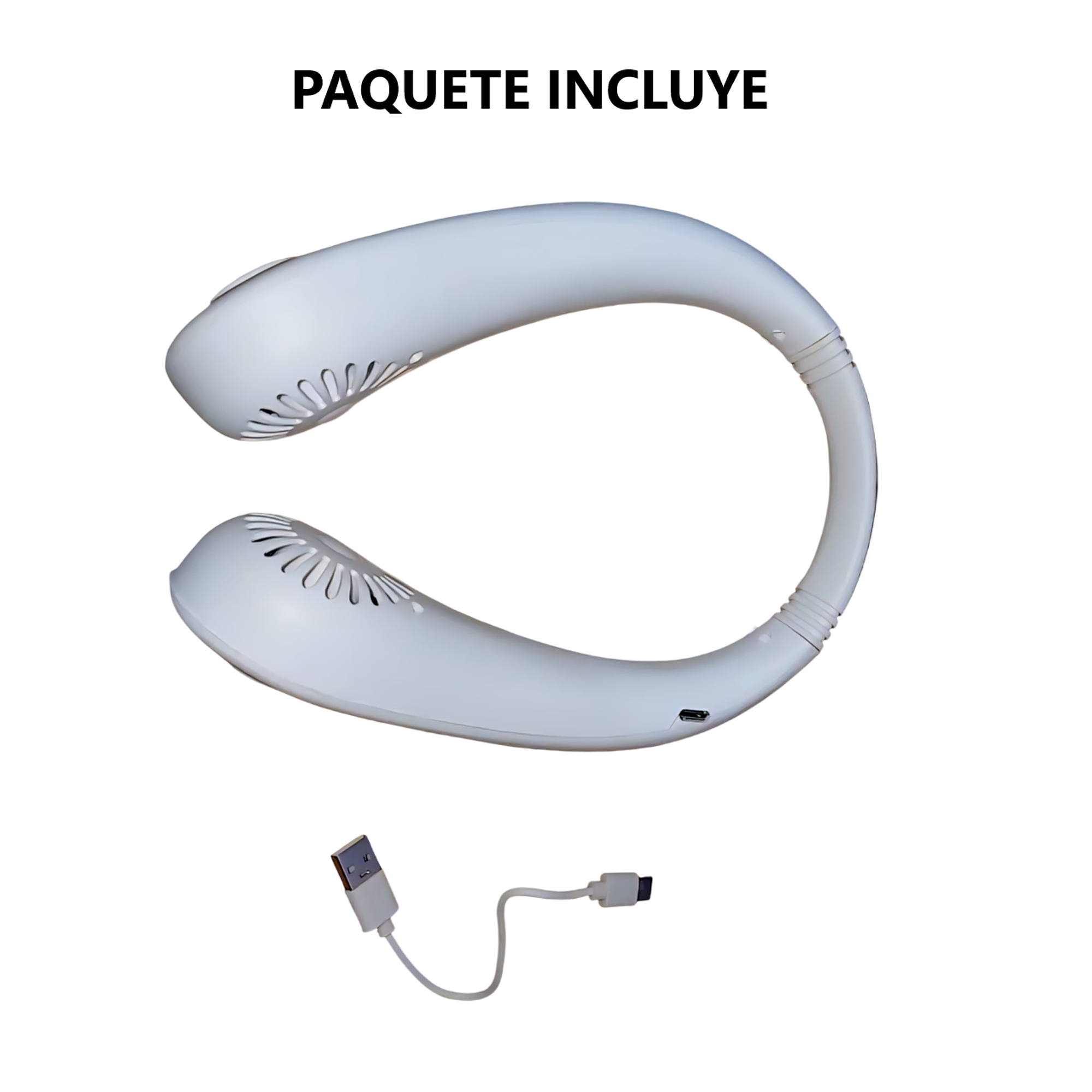 Ventilador de Cuello Portátil USB- Recargable, 3 Velocidades 12