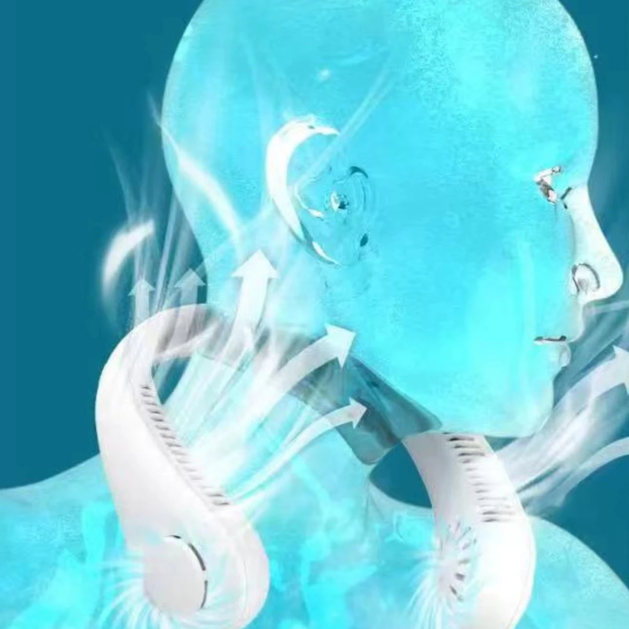 Ventilador de Cuello Portátil USB- Recargable, 3 Velocidades 13