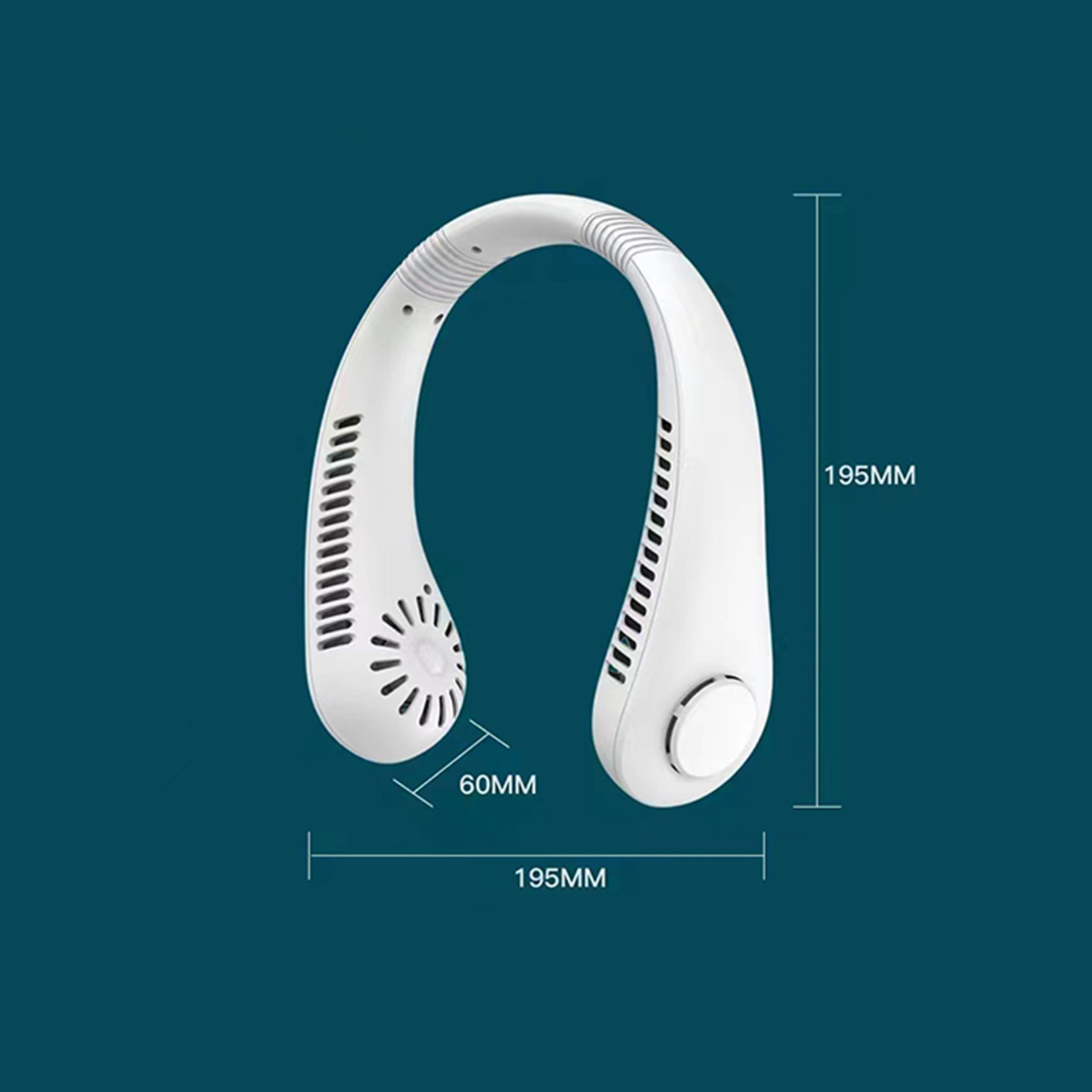 Ventilador de Cuello Portátil USB- Recargable, 3 Velocidades 14