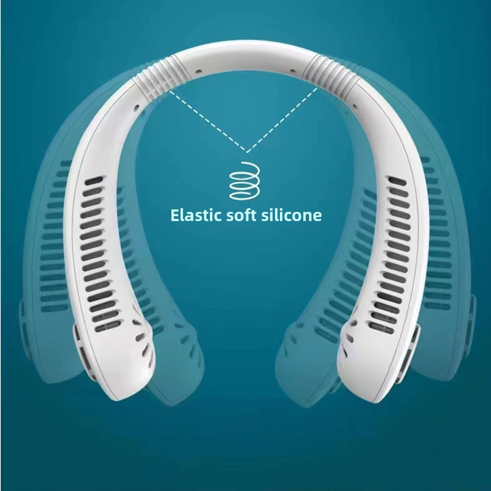 Ventilador de Cuello Portátil USB- Recargable, 3 Velocidades 15