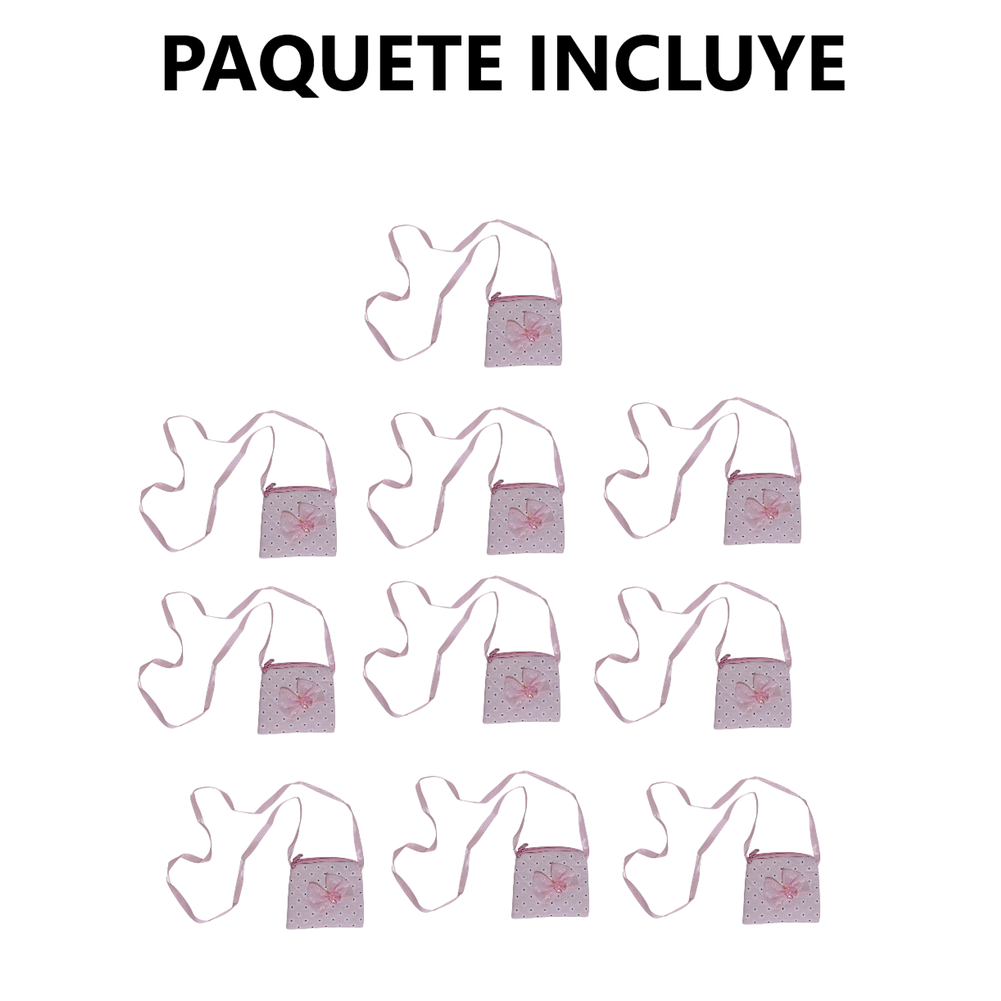 PACK 10 MINI BOLSO CON CIERRE ROSADO 3