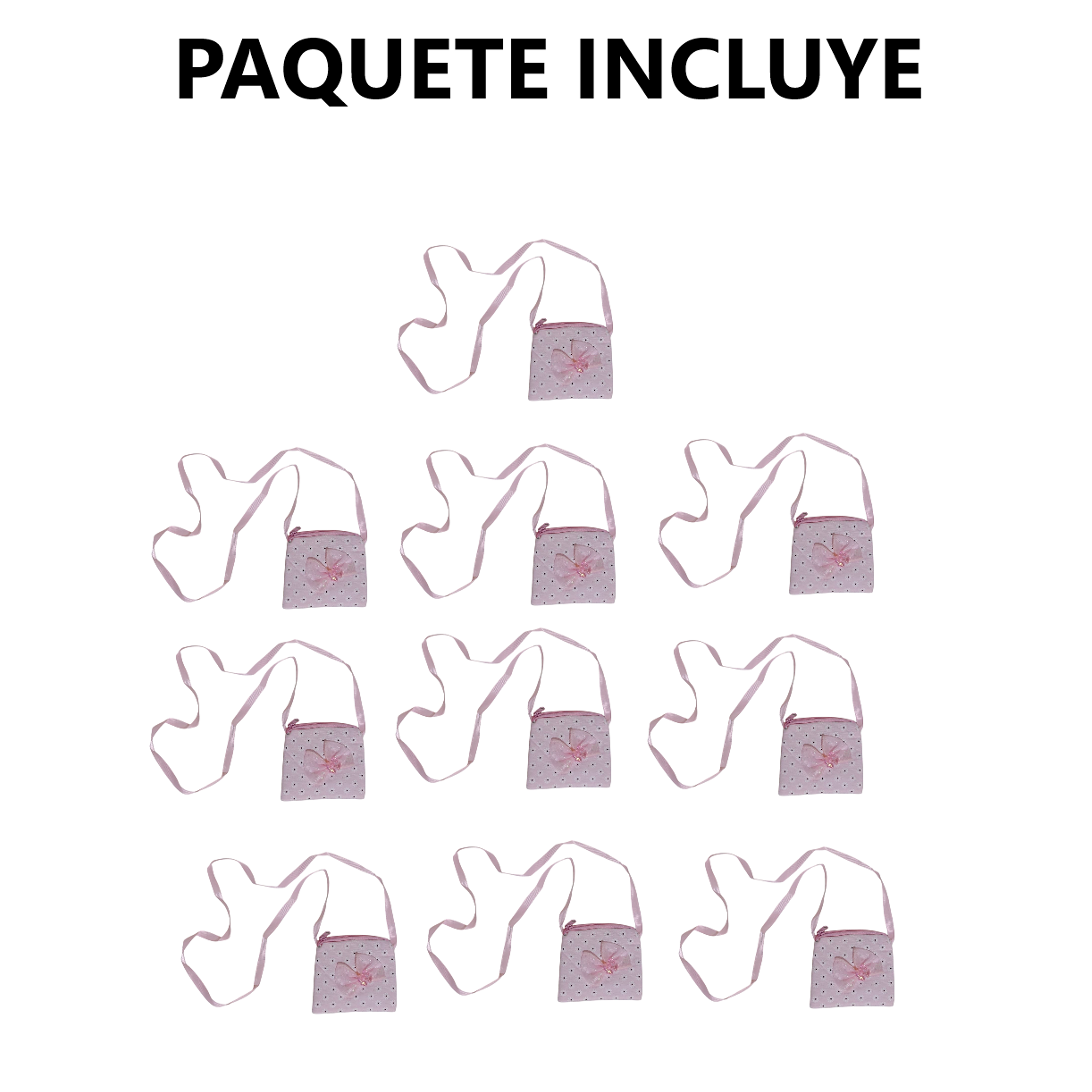 PACK 10 MINI BOLSO CON CIERRE ROSADO 3