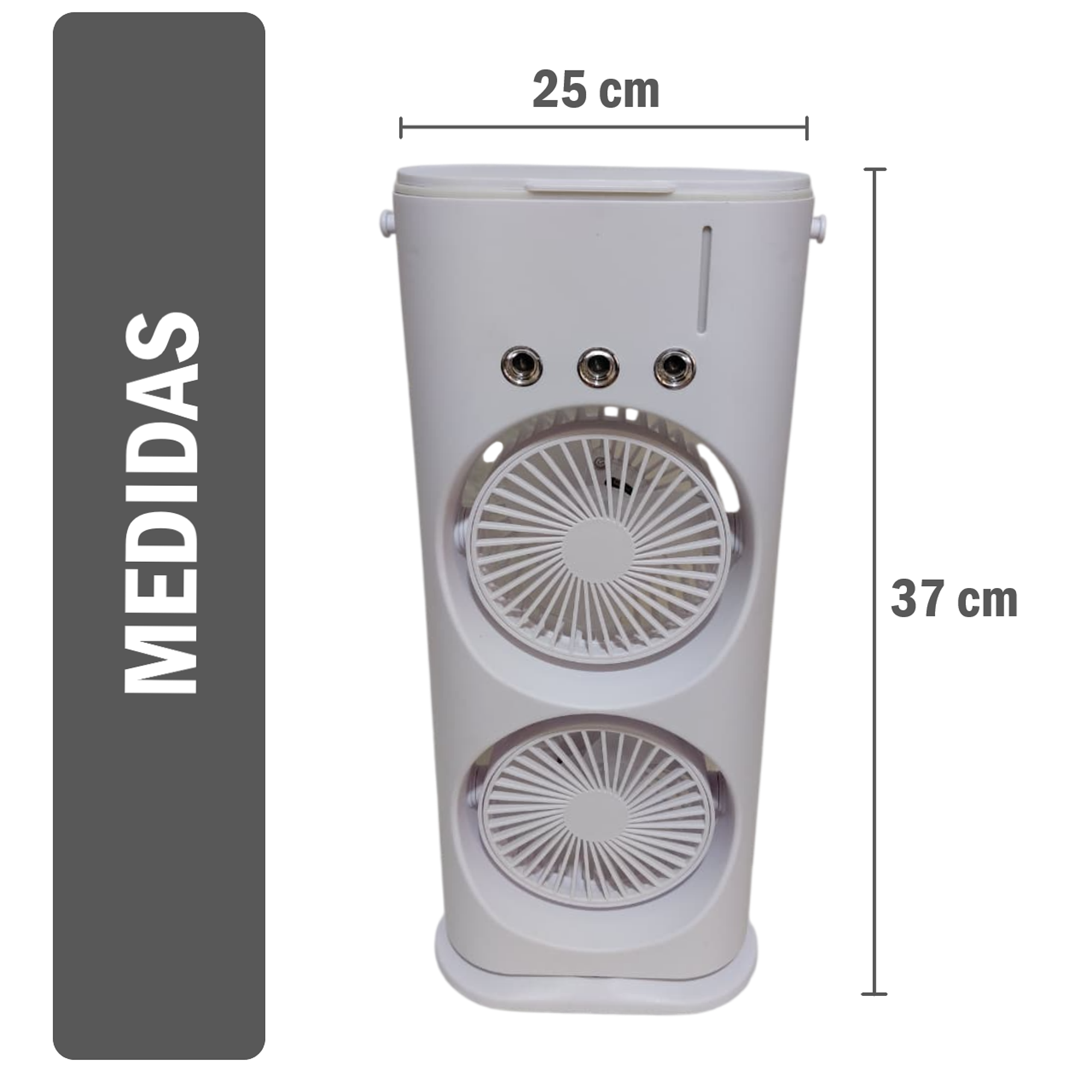 Ventilador tipo torre Portátil USB- Recargable 3 Velocidades 5