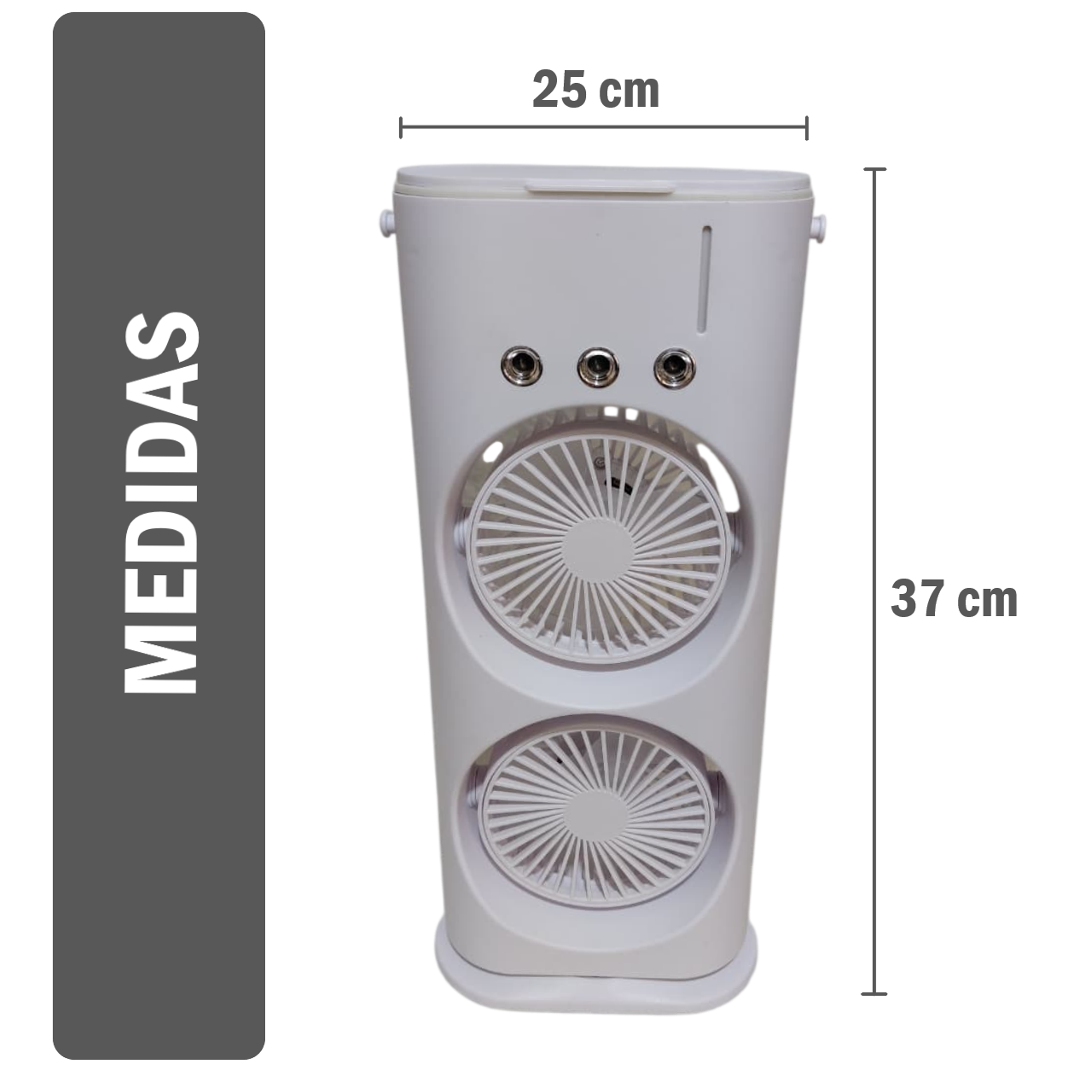 Ventilador tipo torre Portátil USB- Recargable 3 Velocidades 5