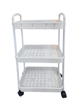 Carro Organizador con ruedas de 3 niveles con colgadores 