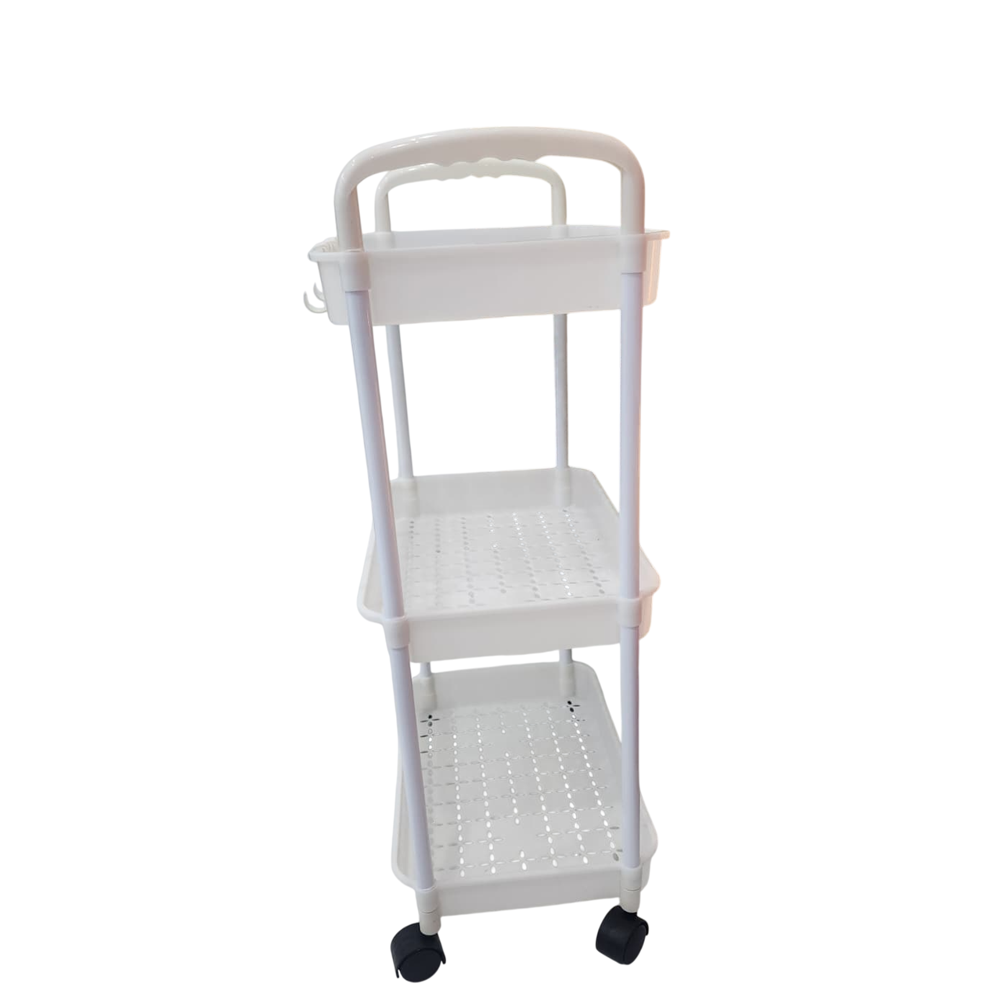 Carro Organizador con ruedas de 3 niveles con colgadores  2