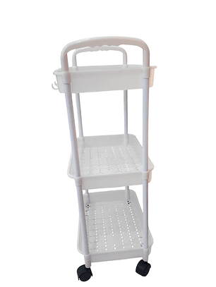 Carro Organizador con ruedas de 3 niveles con colgadores 