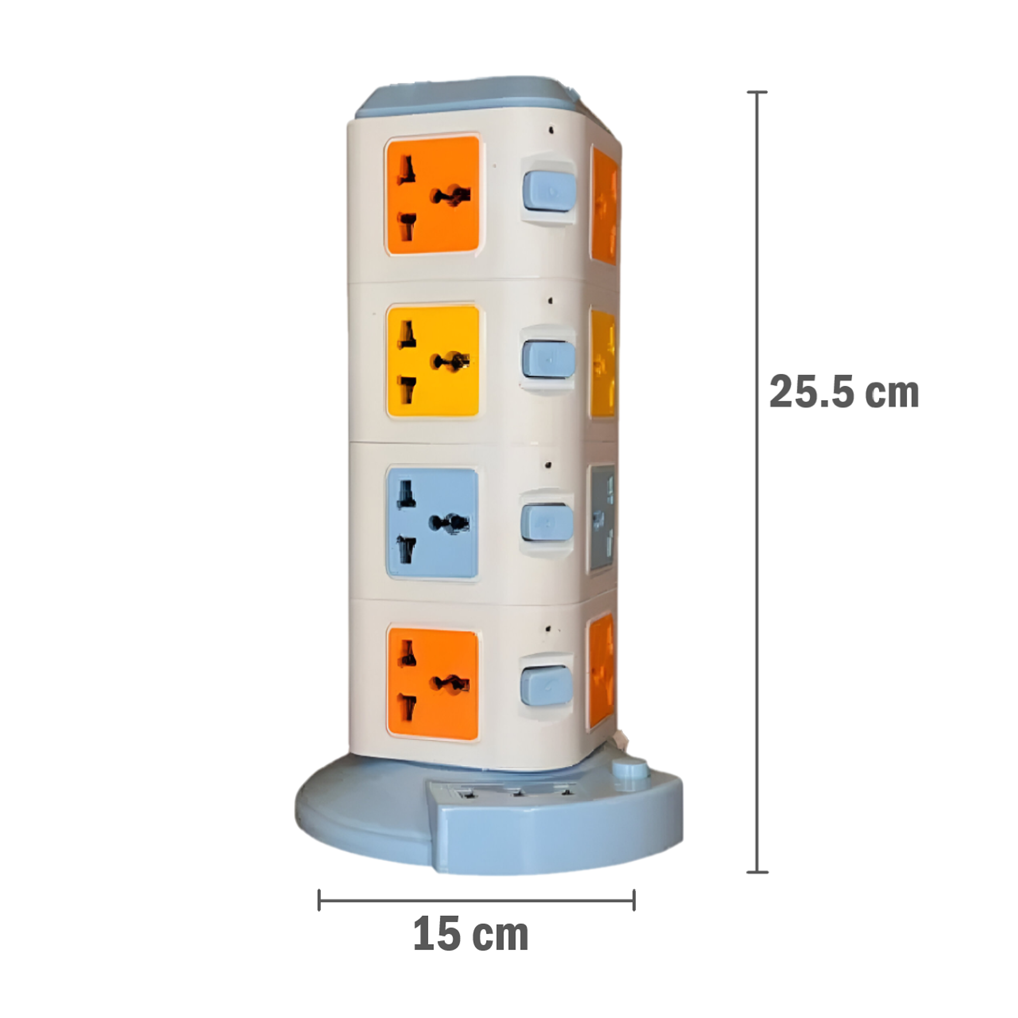 Torre Multifuncional 16 Conexiones extension con 3 Puertos USB 7
