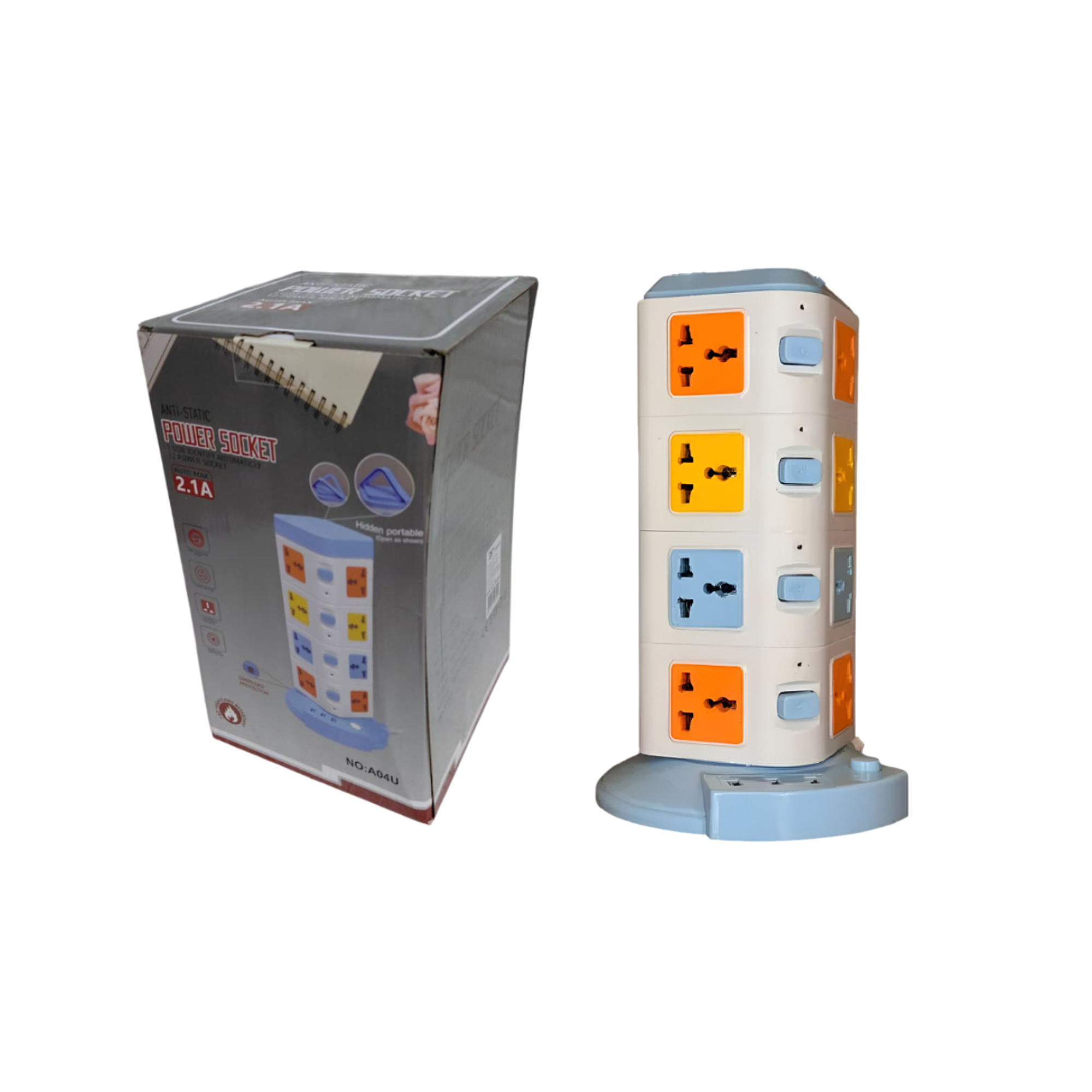 Torre Multifuncional 16 Conexiones extension con 3 Puertos USB 6