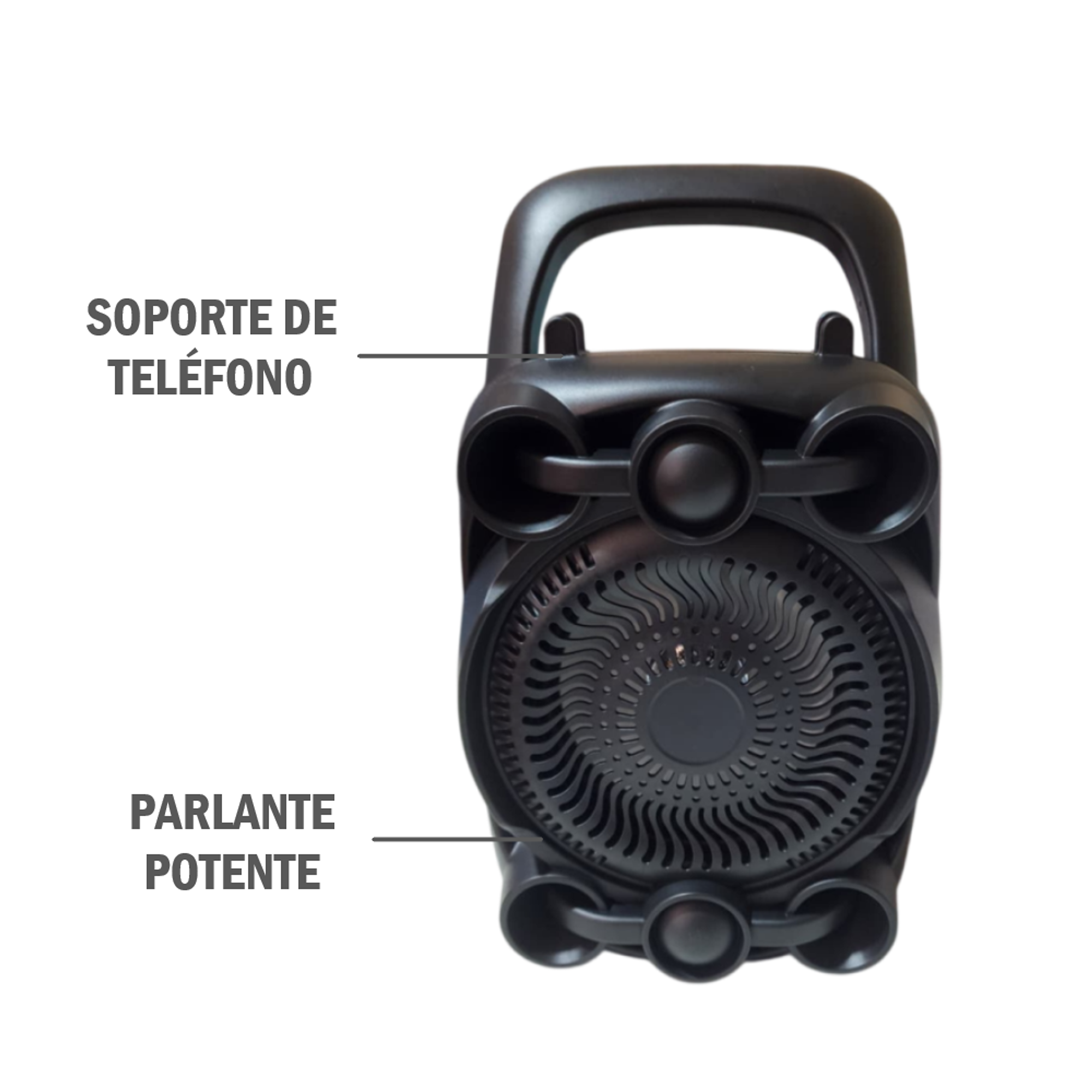 Parlante Sing-e ZQS1497 con soporte de teléfono y Luces LED 4