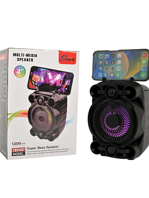 Parlante Sing-e ZQS1497 con soporte de teléfono y Luces LED