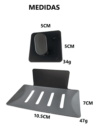 Pack soporte para jabón y 2 percheros