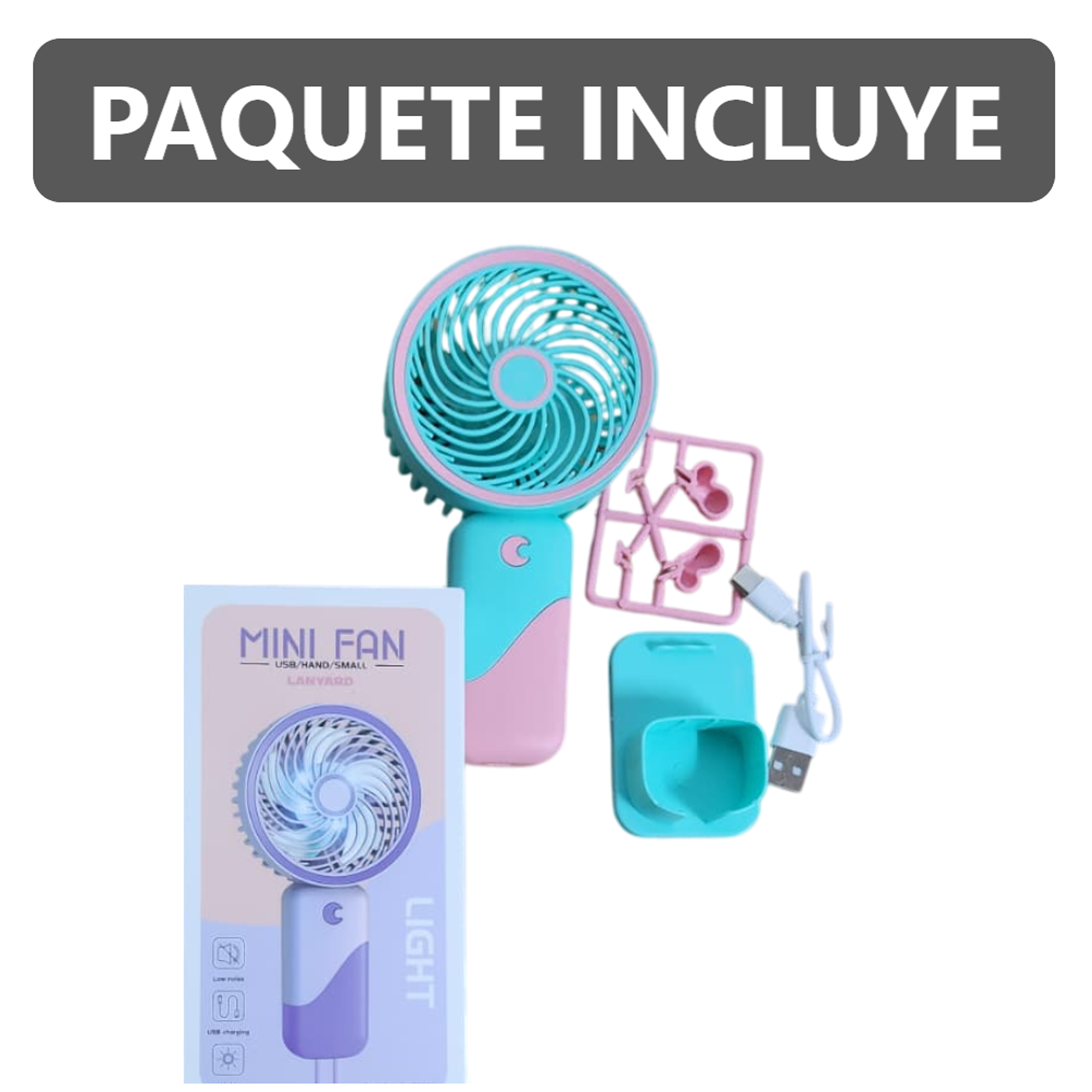 Potente Ventilador portátil 3 velocidades mini  2