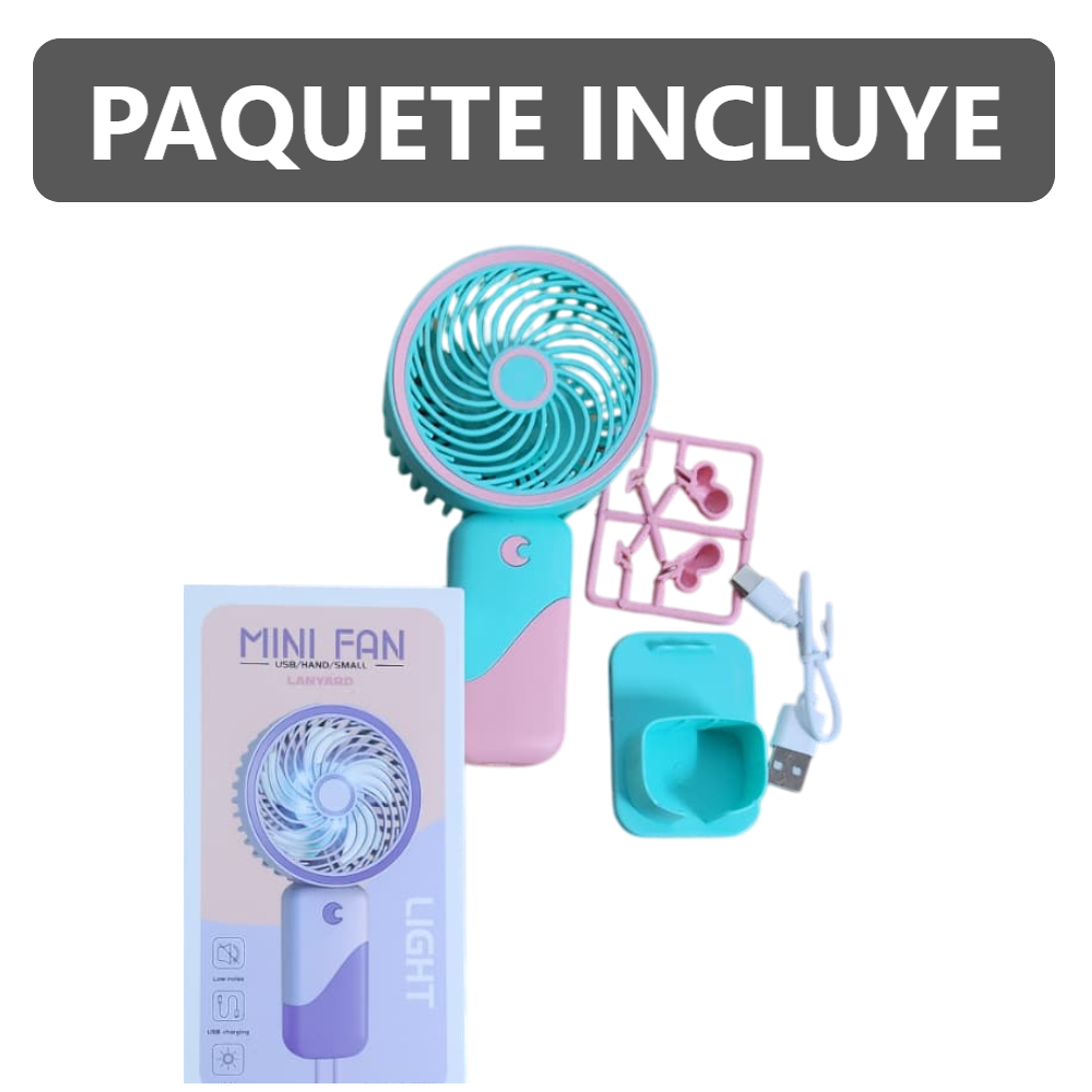 Potente Ventilador portátil 3 velocidades mini  2