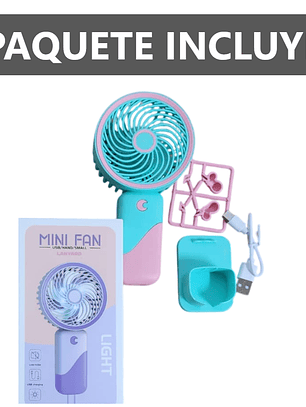 Potente Ventilador portátil 3 velocidades mini 