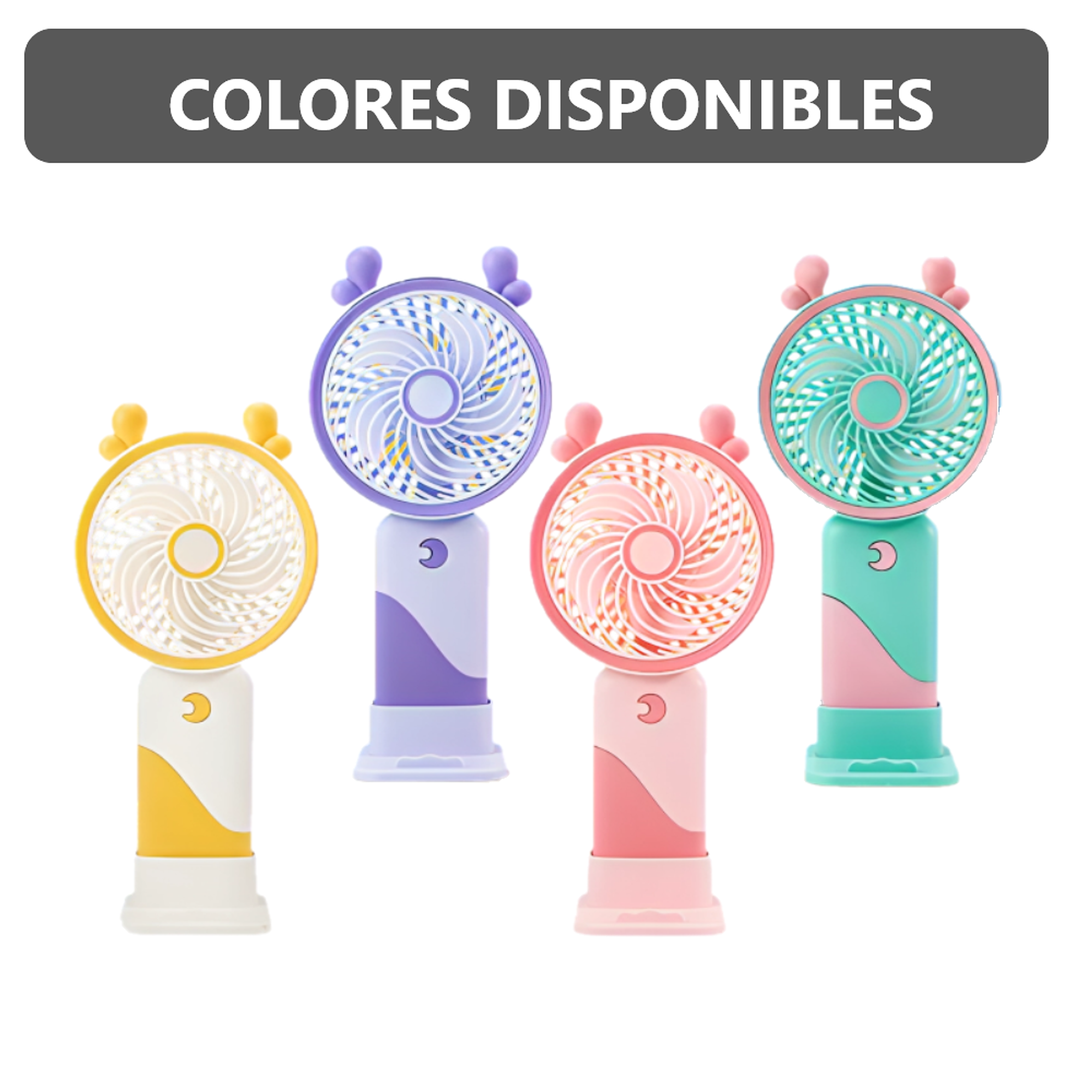 Potente Ventilador portátil 3 velocidades mini  4