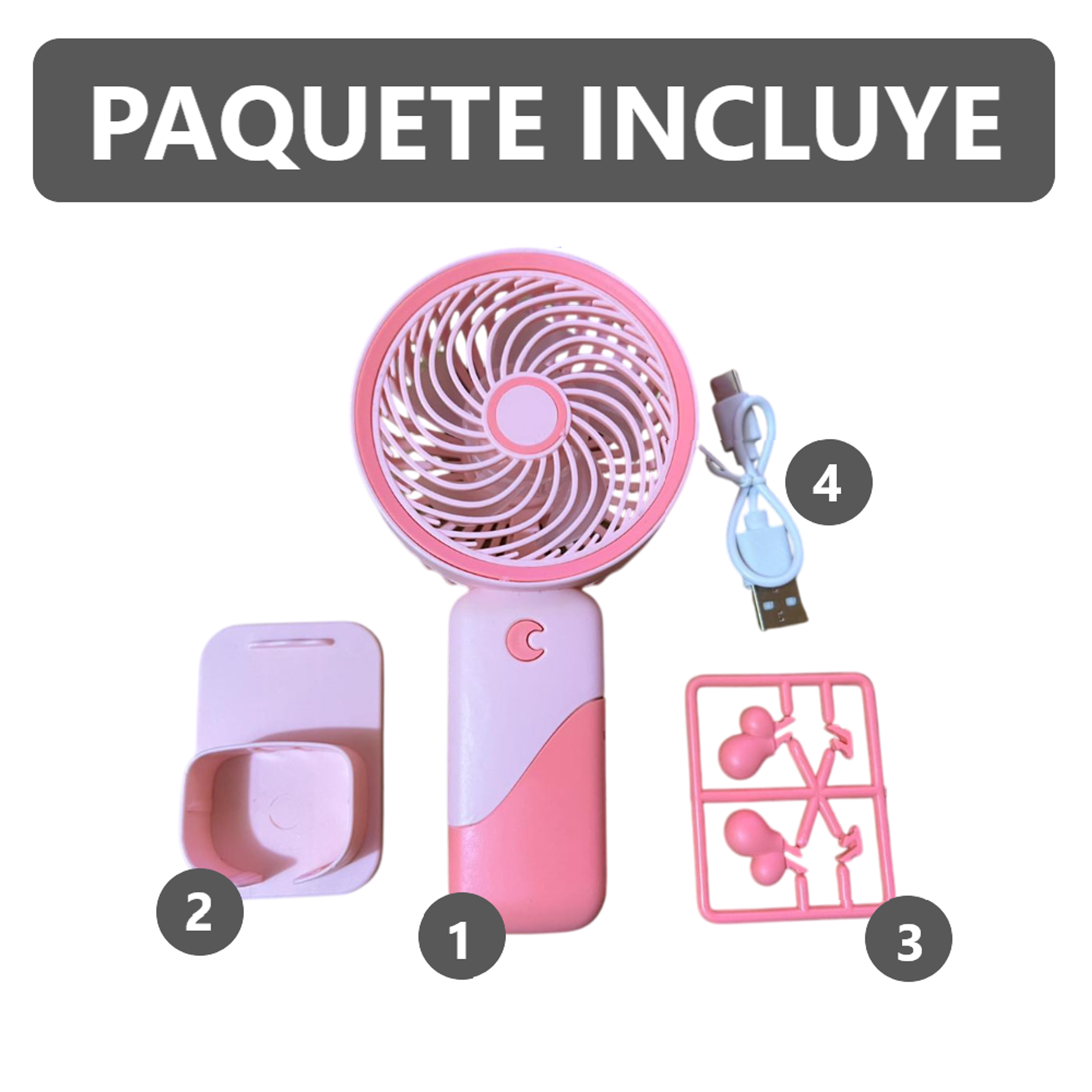 Potente Ventilador portátil 3 velocidades mini  17