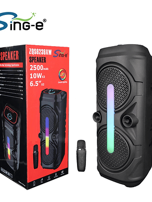 Parlante Karaoke Sing-e ZQS6293XW con Micrófono y Luces LED