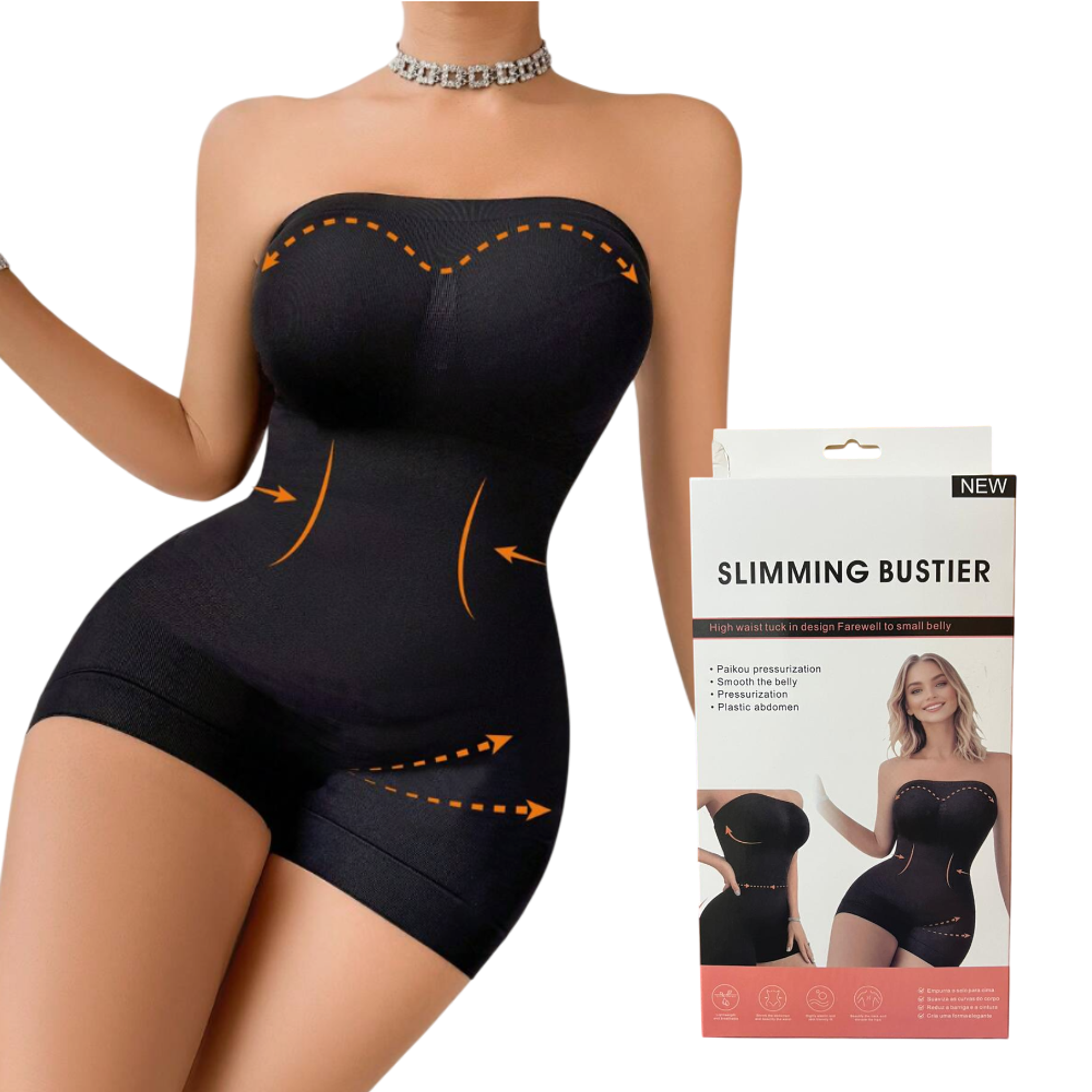 Ropa interior faja moldeadora de cintura bustier reductor  7