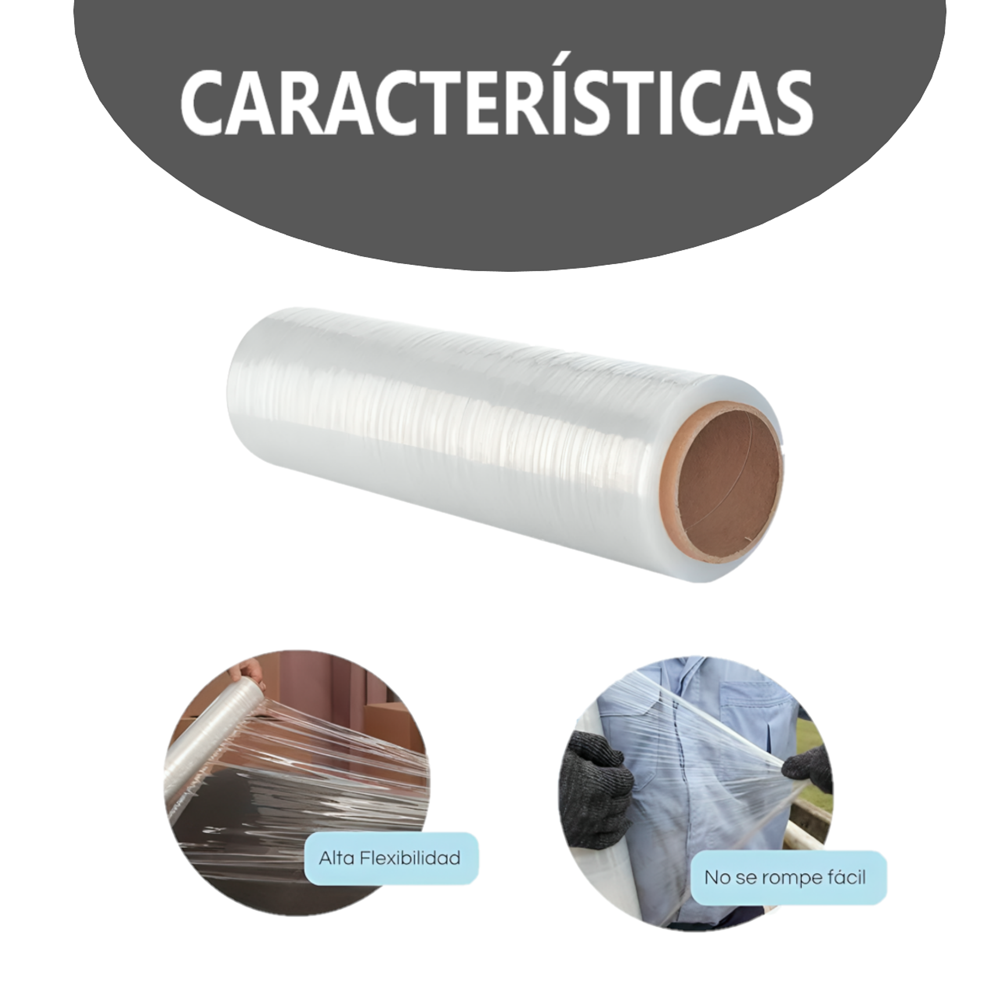 Kit 3 Stretch Film Transparente de embalar - 20 in (50 cm) 3