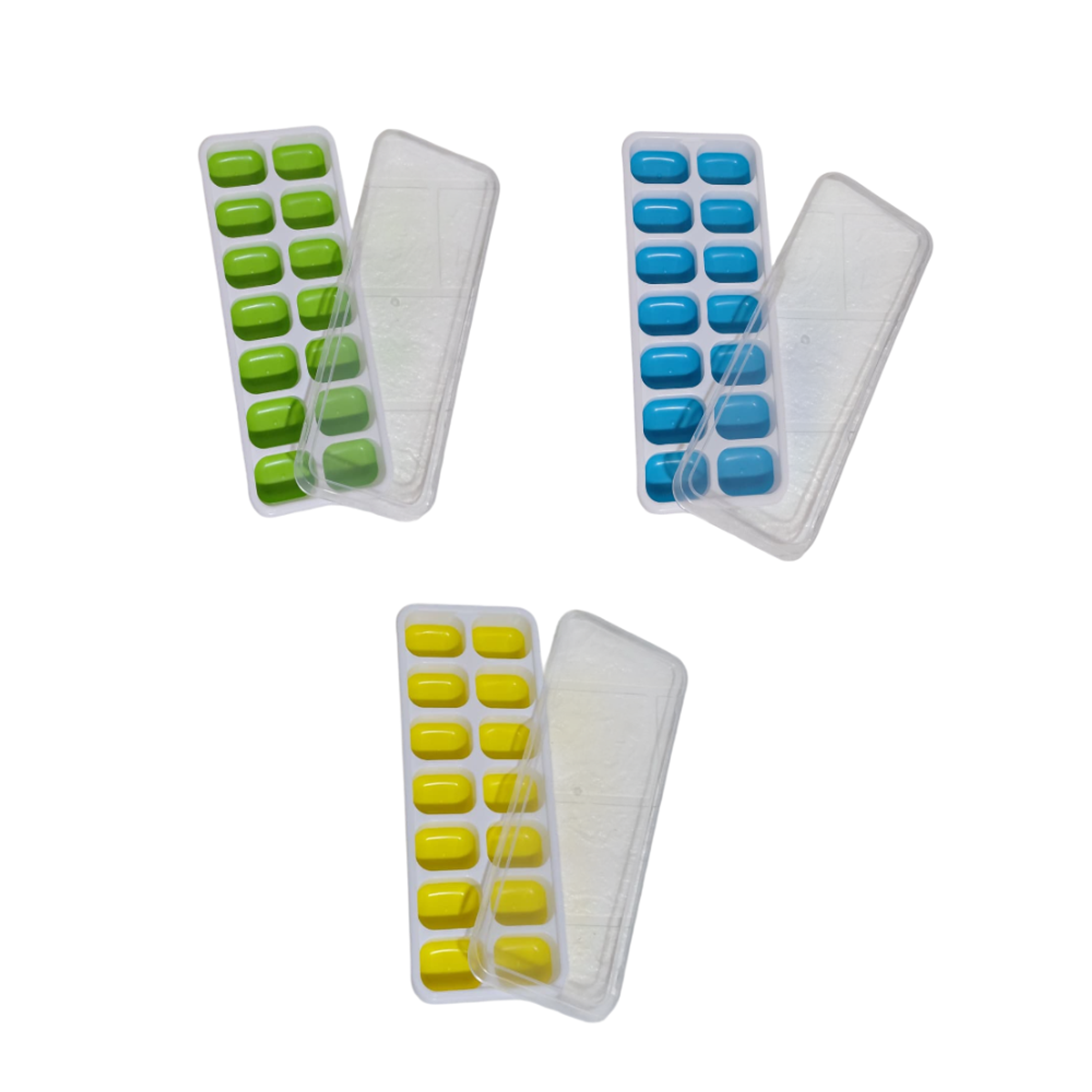 Pack x3 Hielera Moldes de Hielo con base de Silicona - Color aleatorio 2