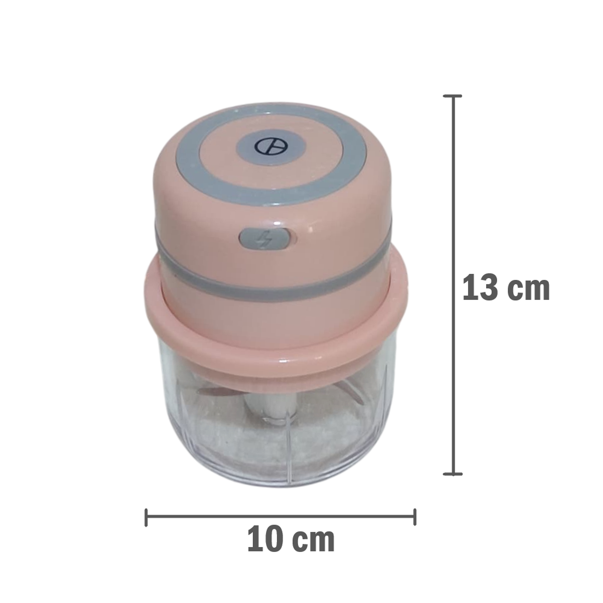 Picadora Eléctrica Mini de Alimentos de un Botón - Rosado 2