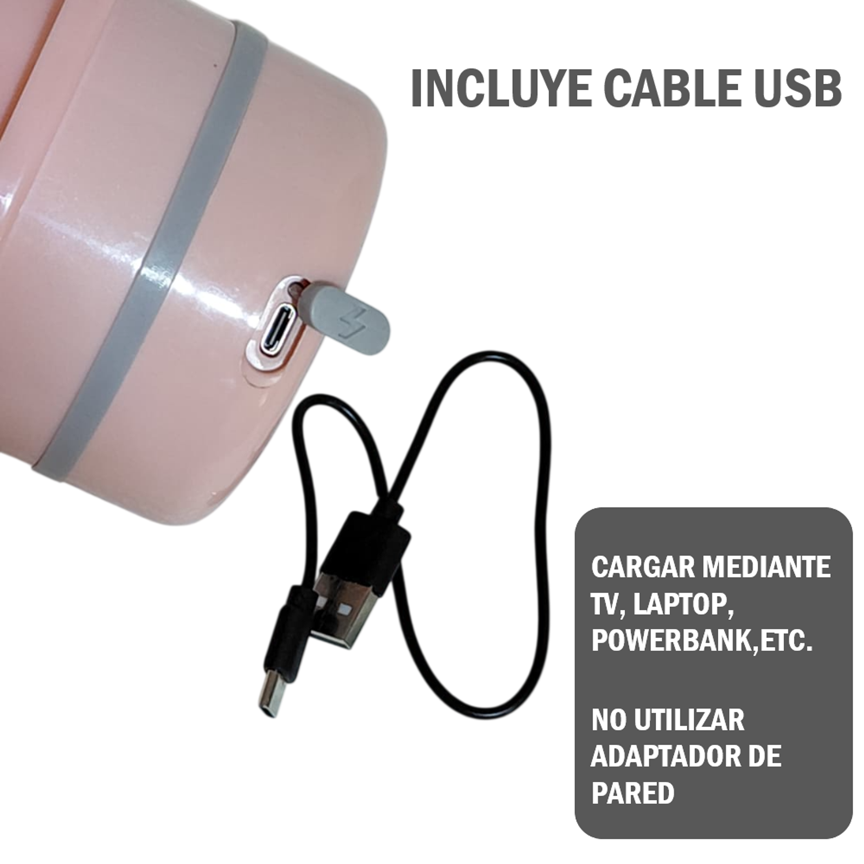 Picadora Eléctrica Mini de Alimentos de un Botón - Rosado 4