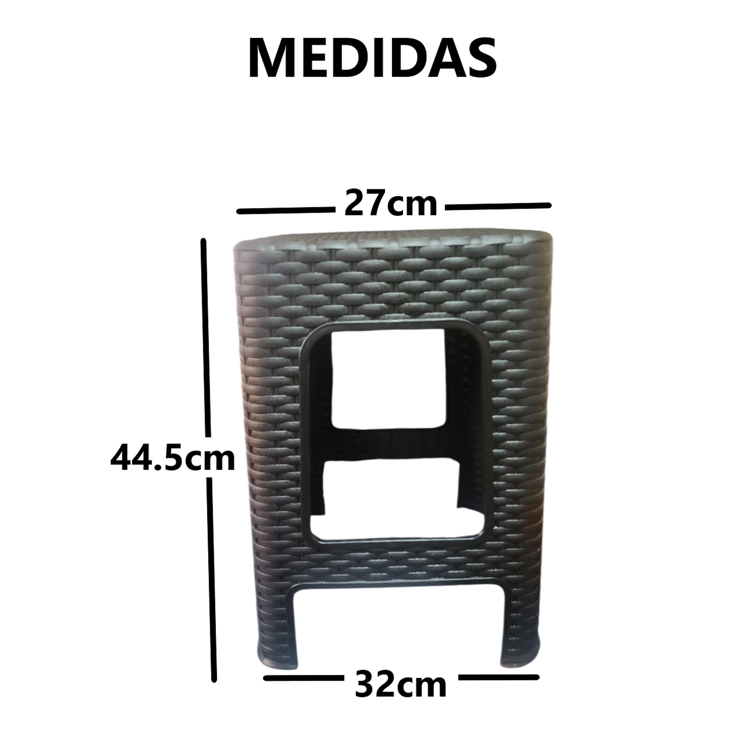 Pack 6 Sillas Tipo Ratán Color Negro 2