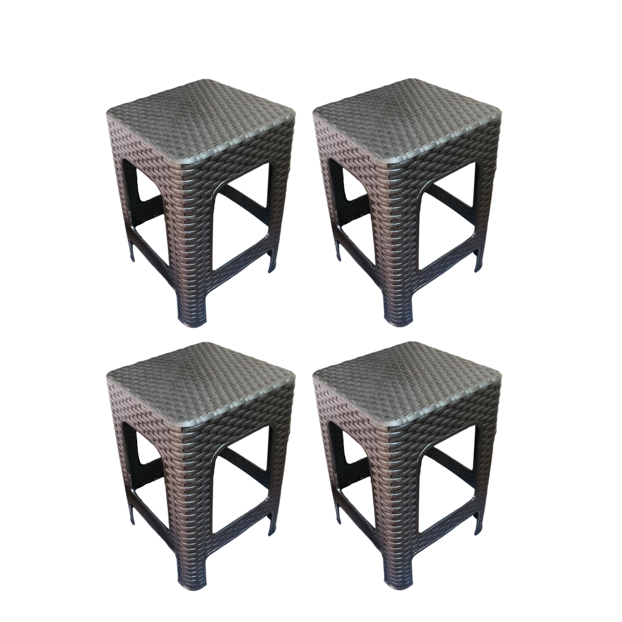 Pack 4 Sillas Tipo Ratán Color Negro 1