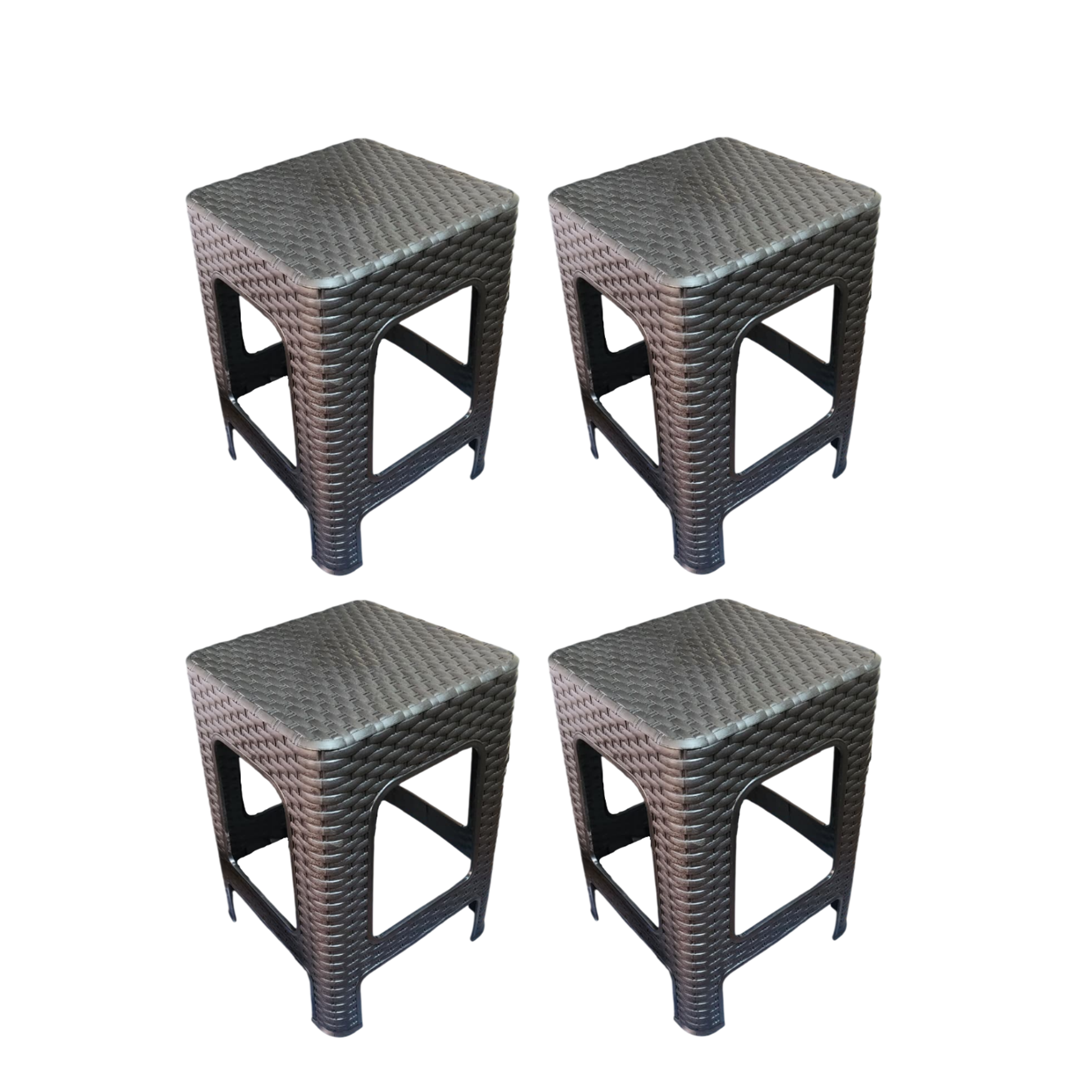 Pack 4 Sillas Tipo Ratán Color Negro 1