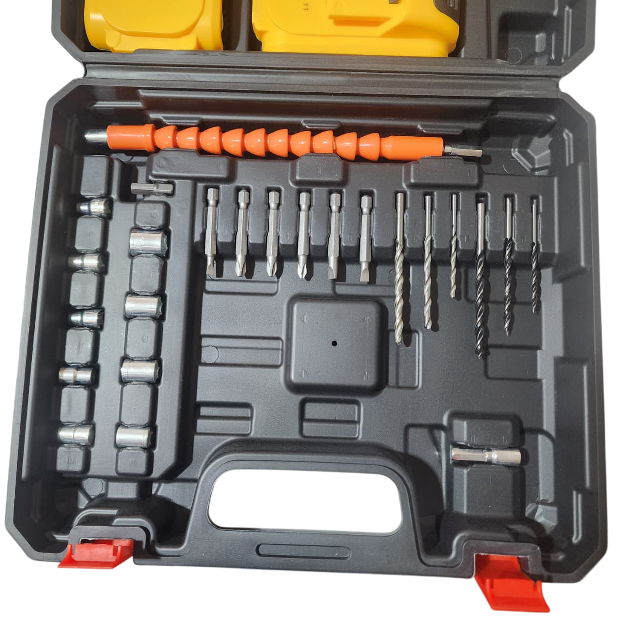 Taladro con 2 baterias y cargador con estuche de piezas - 162 5