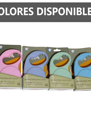 Correa Para Perros Retráctil Hasta 15 Kg 