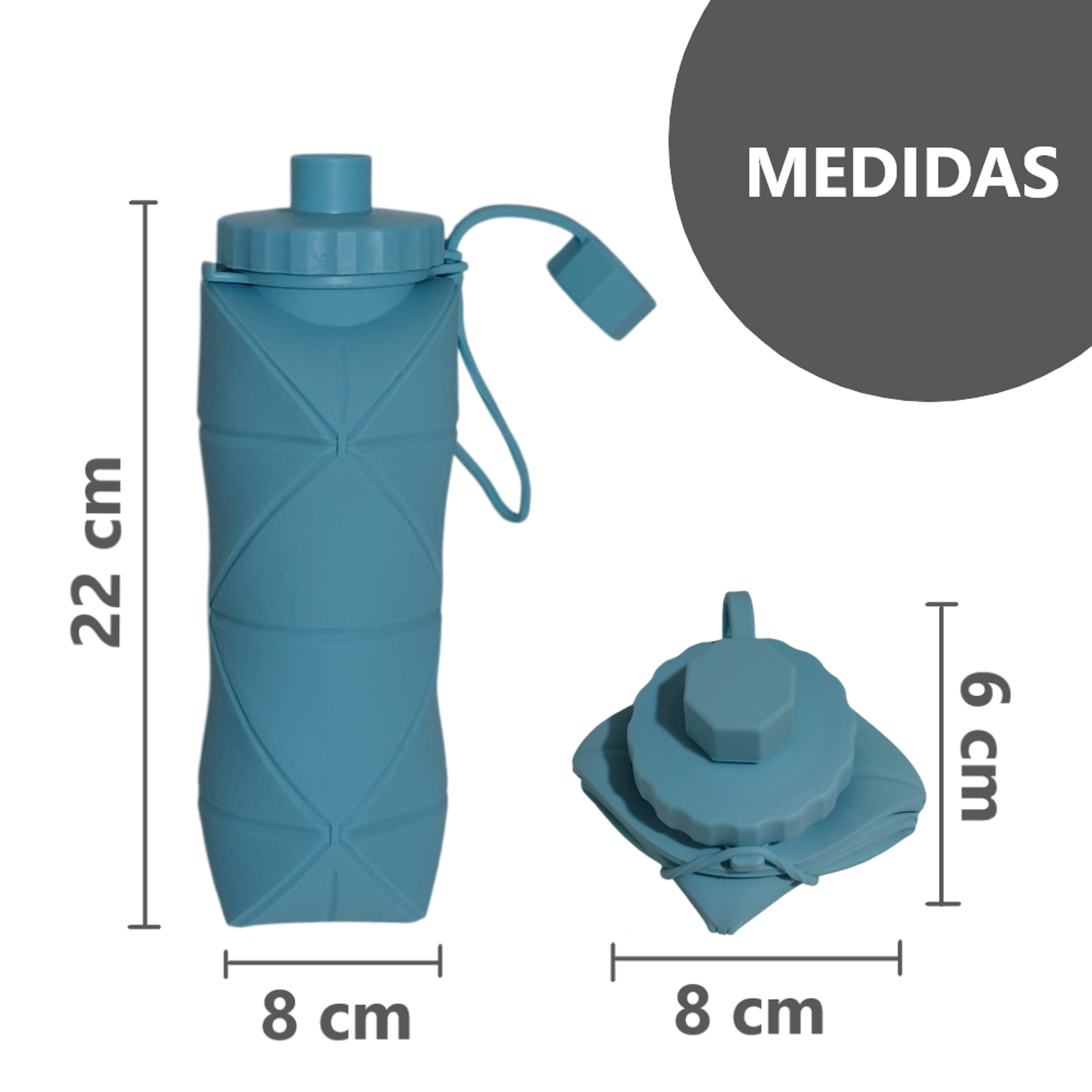 Tomatodo botella plegable portátil de 600ml  7