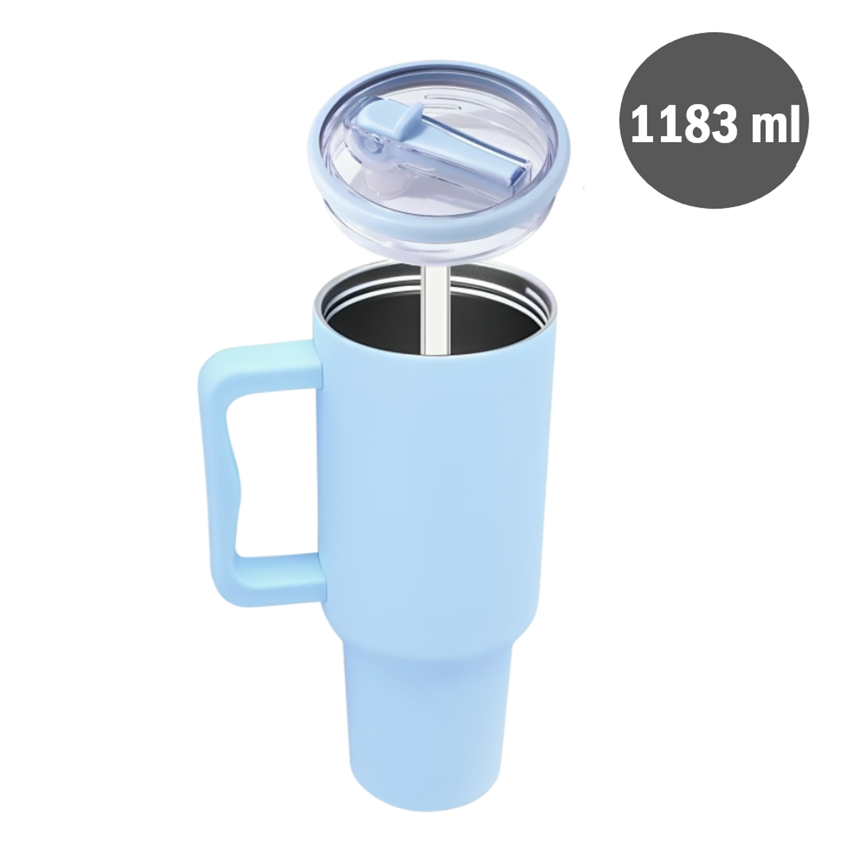 Vaso Termo Tumbler Térmico de 1183ml Acero Inoxidable con Sorbete Celeste 2